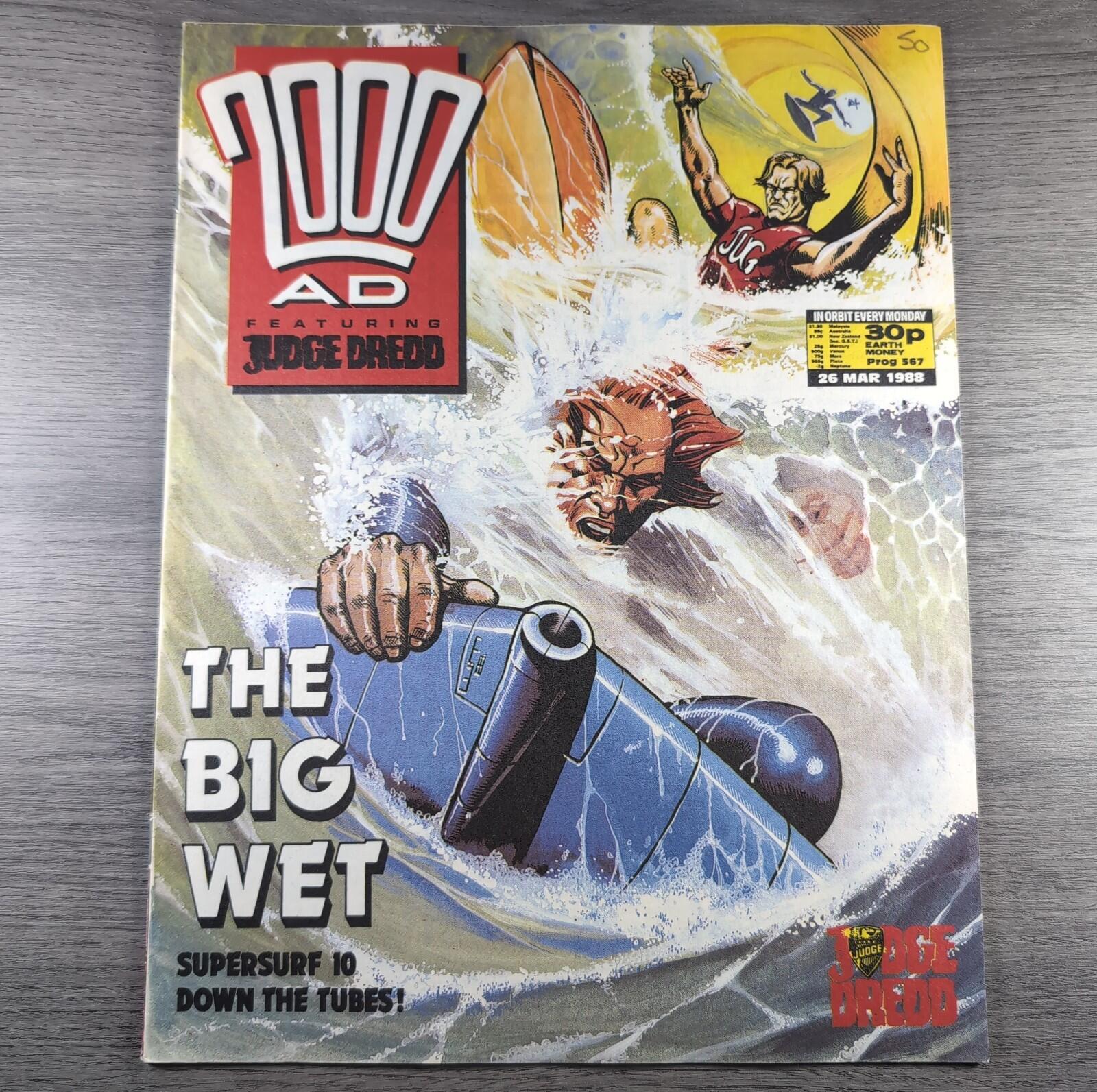 2000AD Prog 567 Featuring Judge Dredd 26th March 1988 Vintage Comic