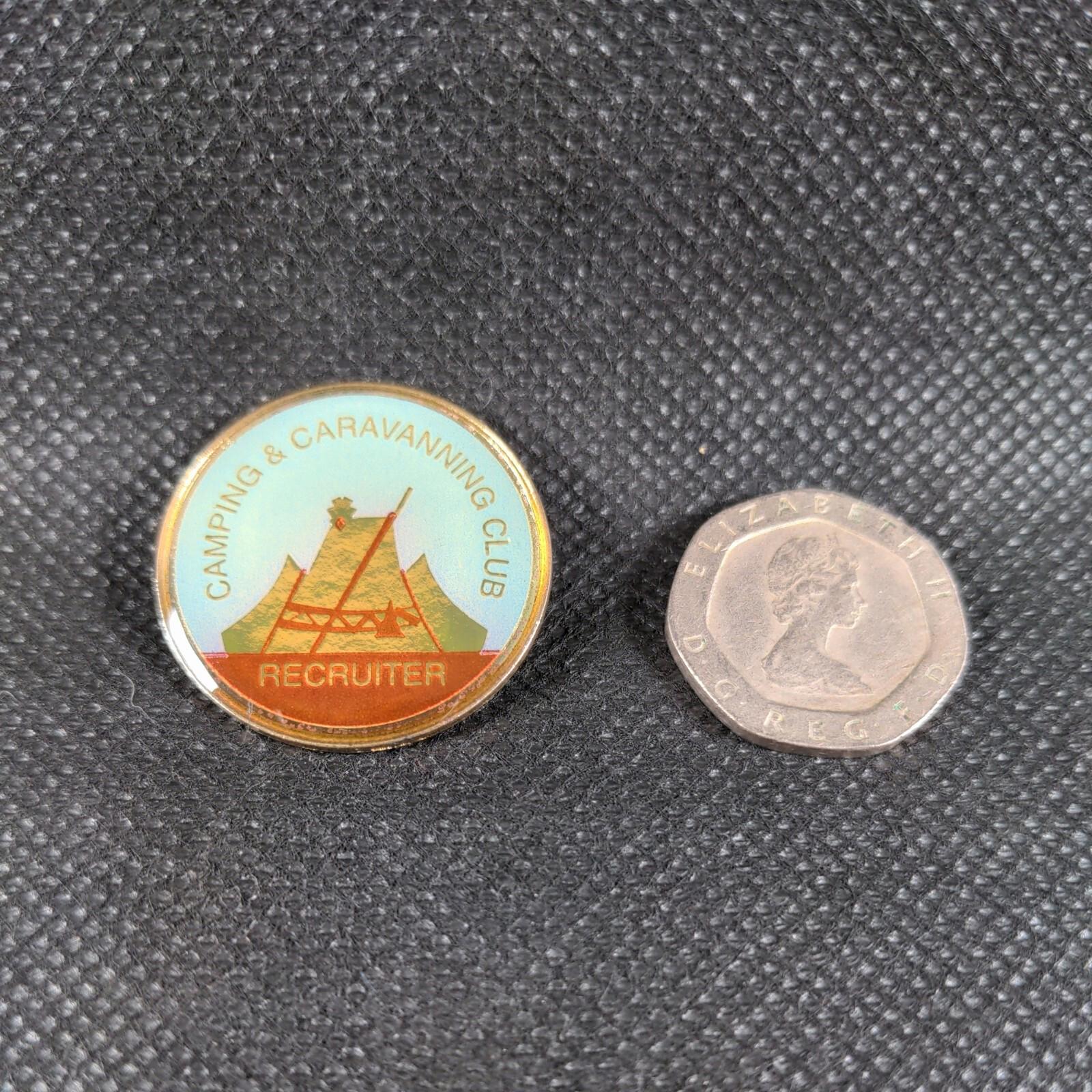 The Camping & Caravanning Club Recruiter Vintage Metal Pin Badge - Retrorama UK