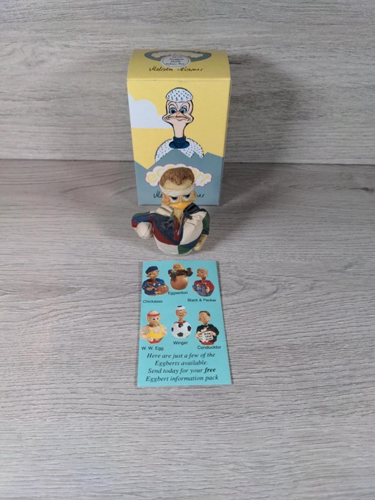 Eggbert Rugger Duck Collectable Figure By Malcom Bowmer