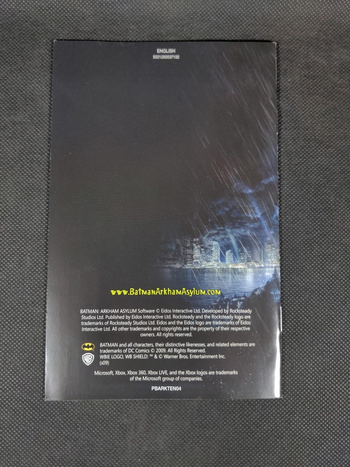 Batman Arkham Asylum Xbox 360 Game + Manual Tested & Working