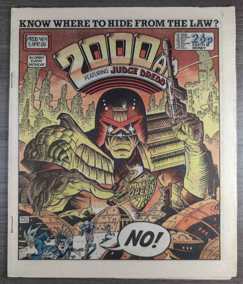 2000AD Prog 464 Featuring Judge Dread Comic 5th April 1986 Vintage Retro Comic