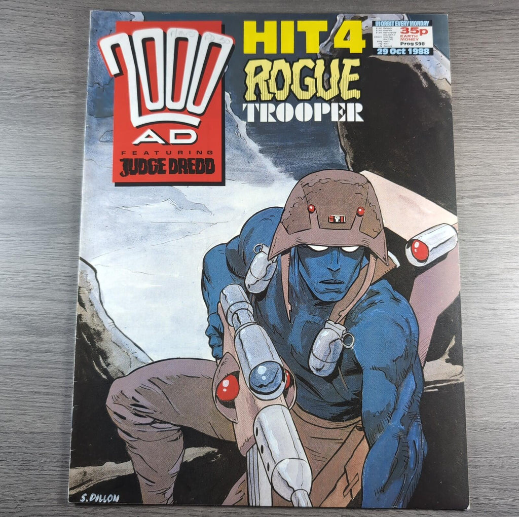 2000AD Prog 598 Featuring Judge Dredd 29th October 1988 Vintage Comic