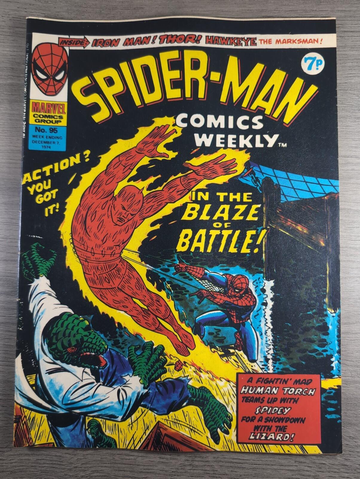 Spider-Man Comics Weekly No 95 Marvel Comics UK 7th December 1974 Vintage Comic