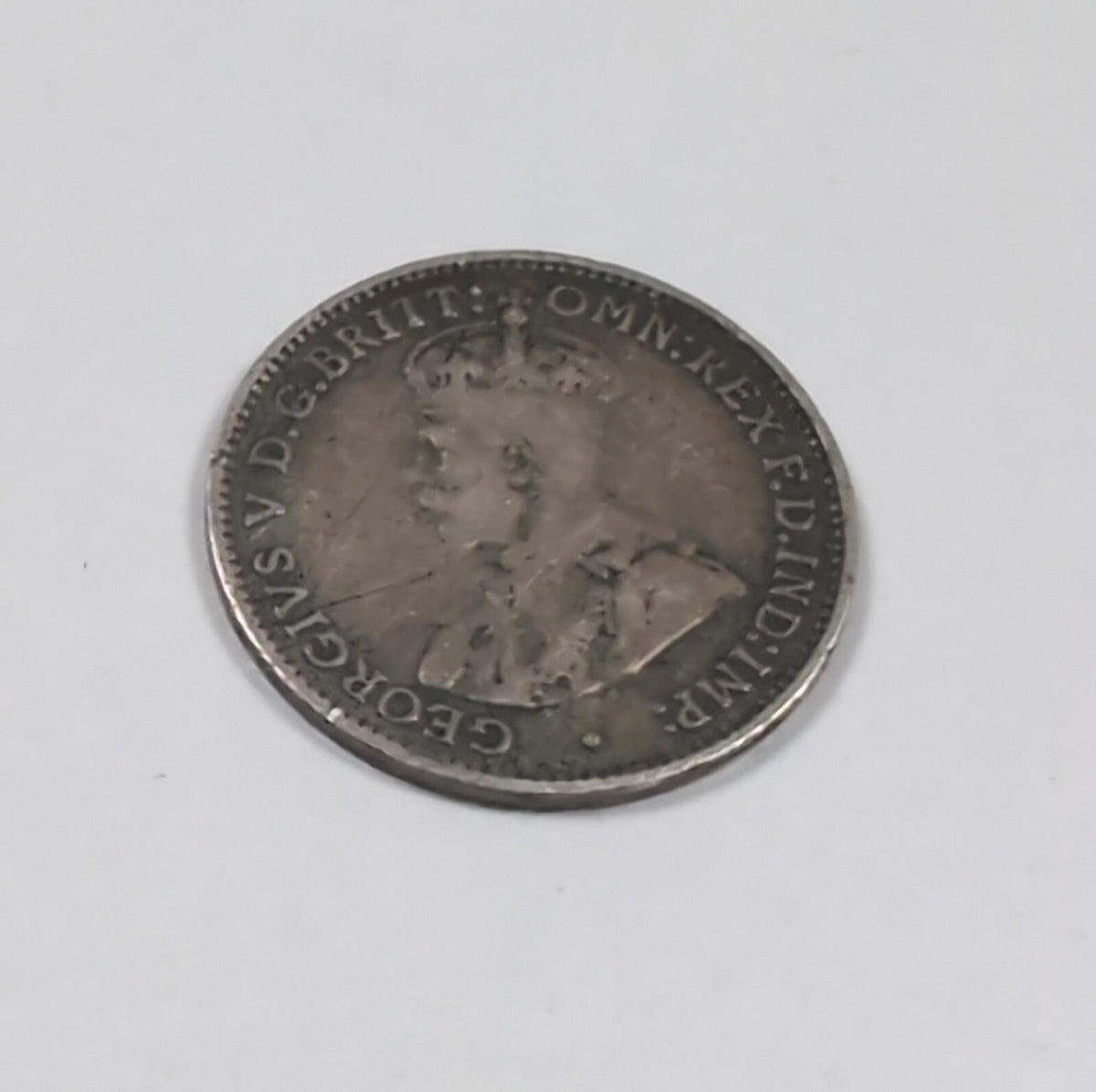 1927 George V Sterling Silver 3D Threepence Coin Good Condition Vintage Coin