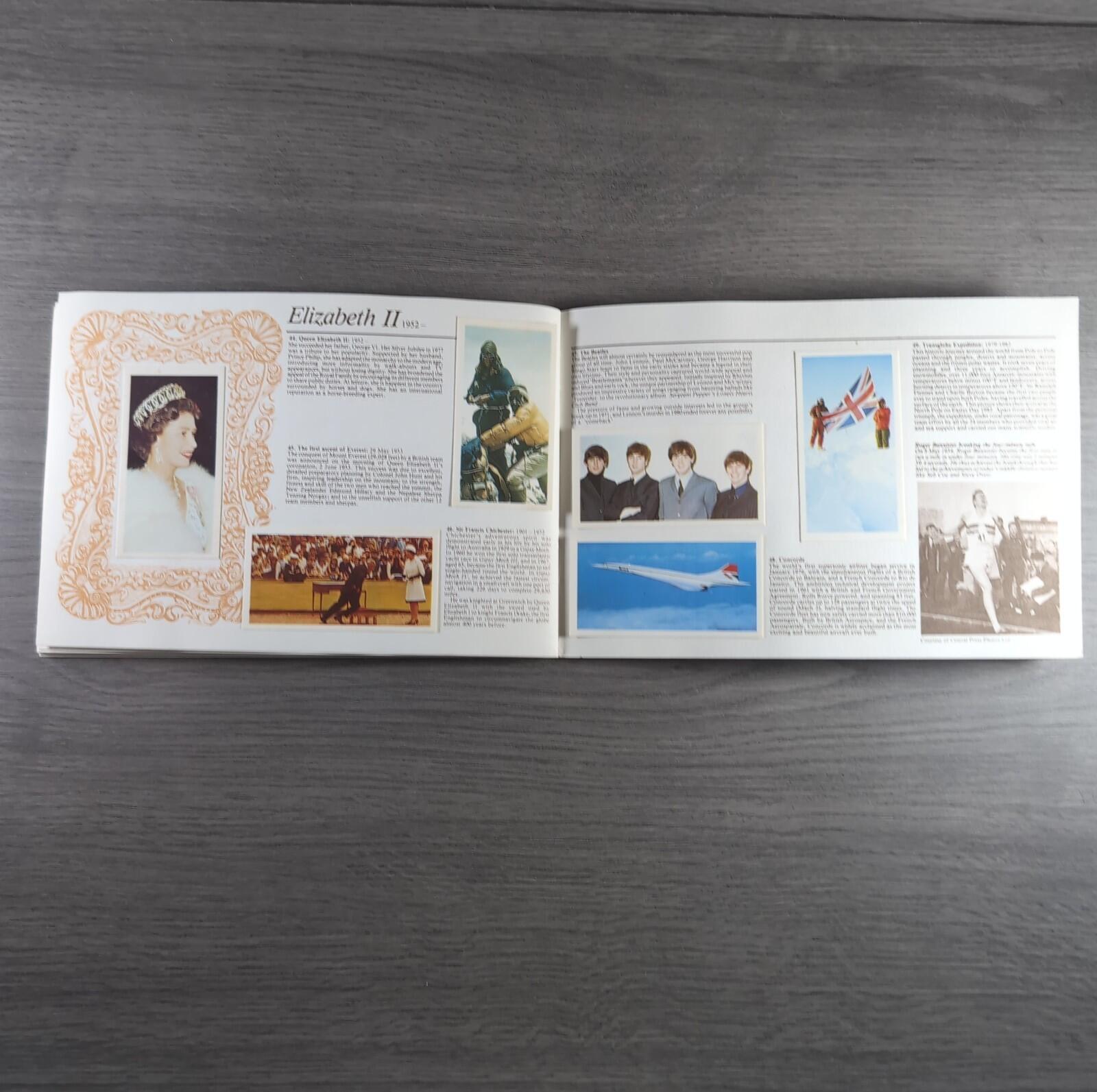 Brooke Bond Tea Picture Cards Album Queen Elizabeth I & II Complete Set