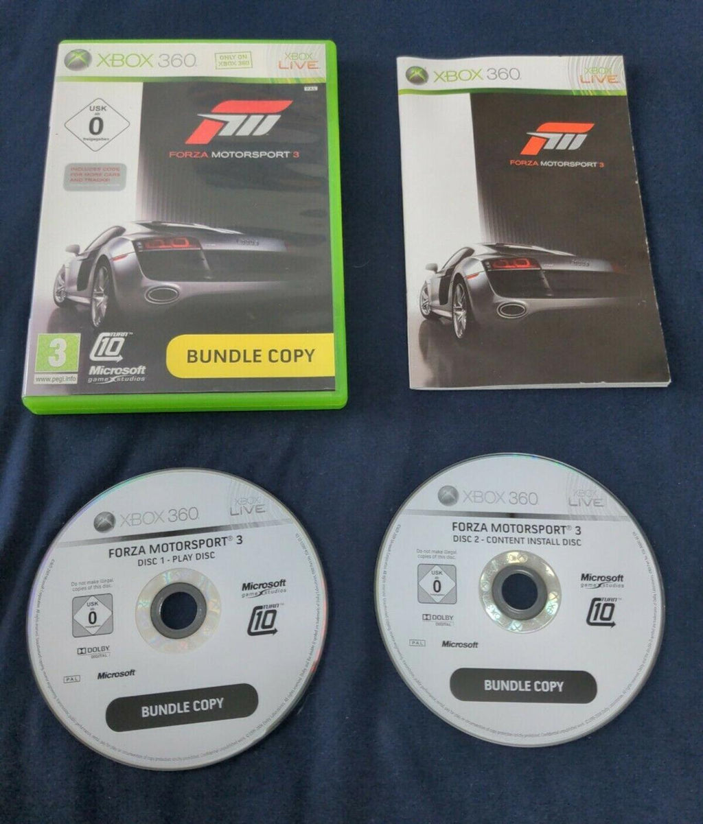 Forza Motorsport 3 Microsoft Xbox 360 Game PEGI 3+ Racing Very Good Condition