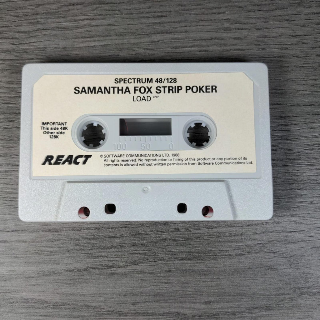 Samantha Fox Strip Poker ZX Spectrum 48/128K React Game Tested & Working