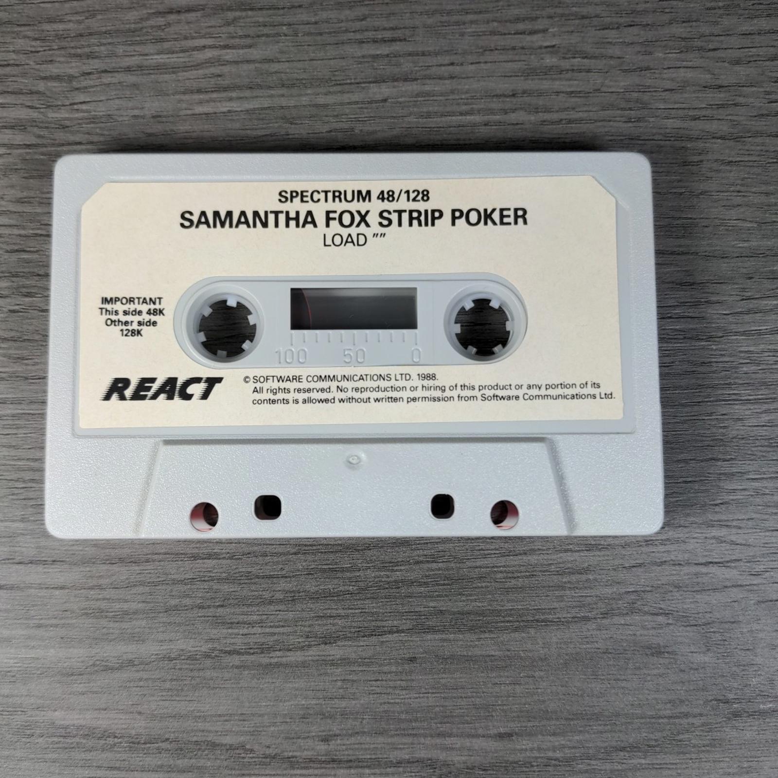 Samantha Fox Strip Poker ZX Spectrum 48/128K React Game Tested & Working