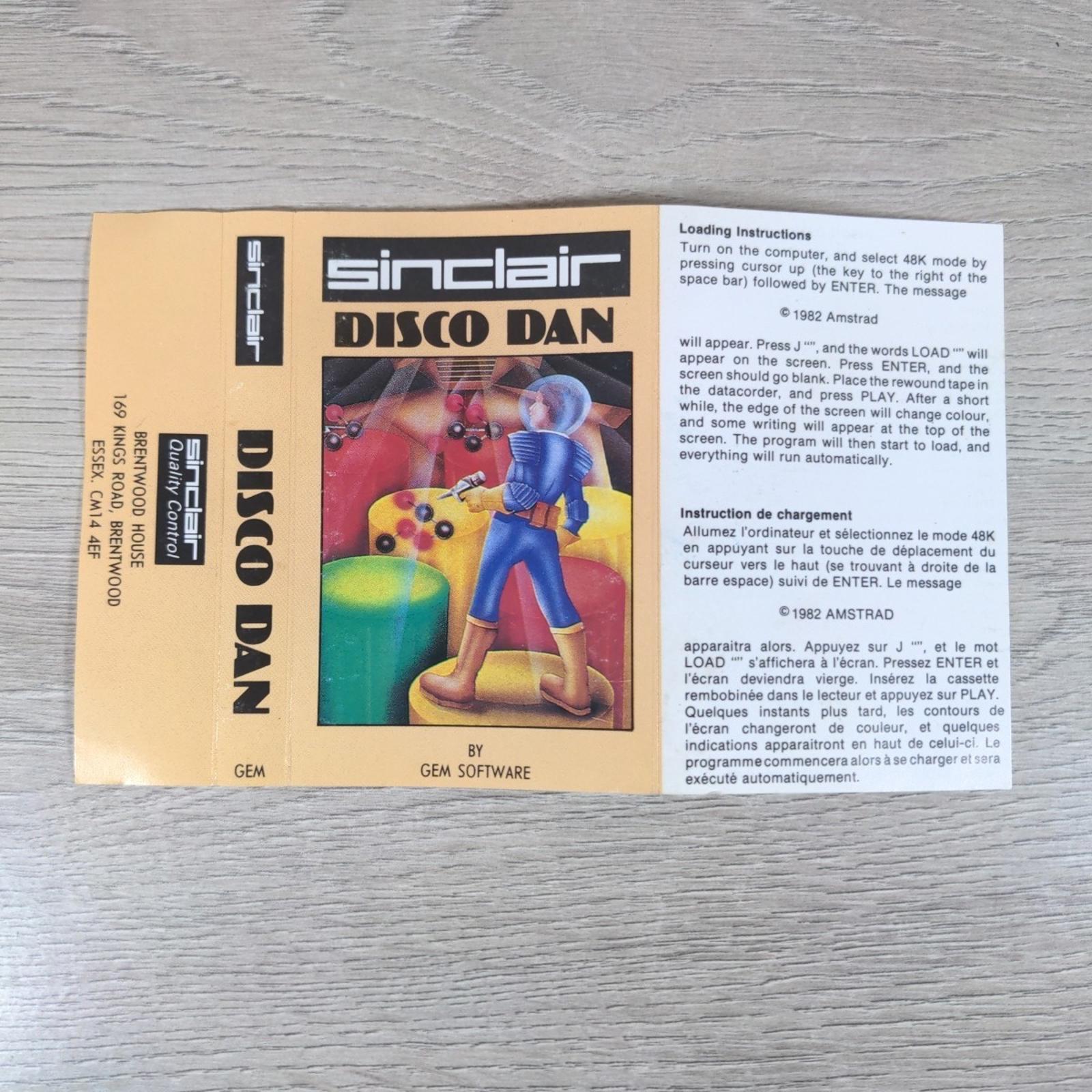 Disco Dan ZX Spectrum Game Cassette Gem Software Tested & Working
