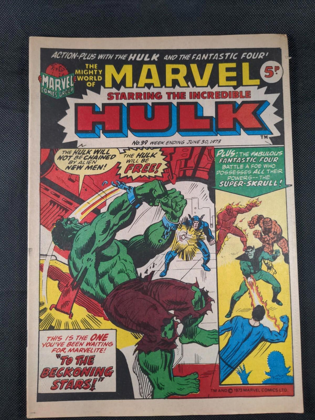 Mighty World of Marvel Issue No 39 June 1973 Marvel UK - Vintage Comic - Retrorama UK