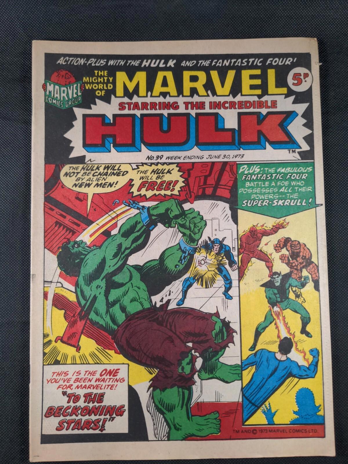 Mighty World of Marvel Issue No 39 June 1973 Marvel UK - Vintage Comic - Retrorama UK