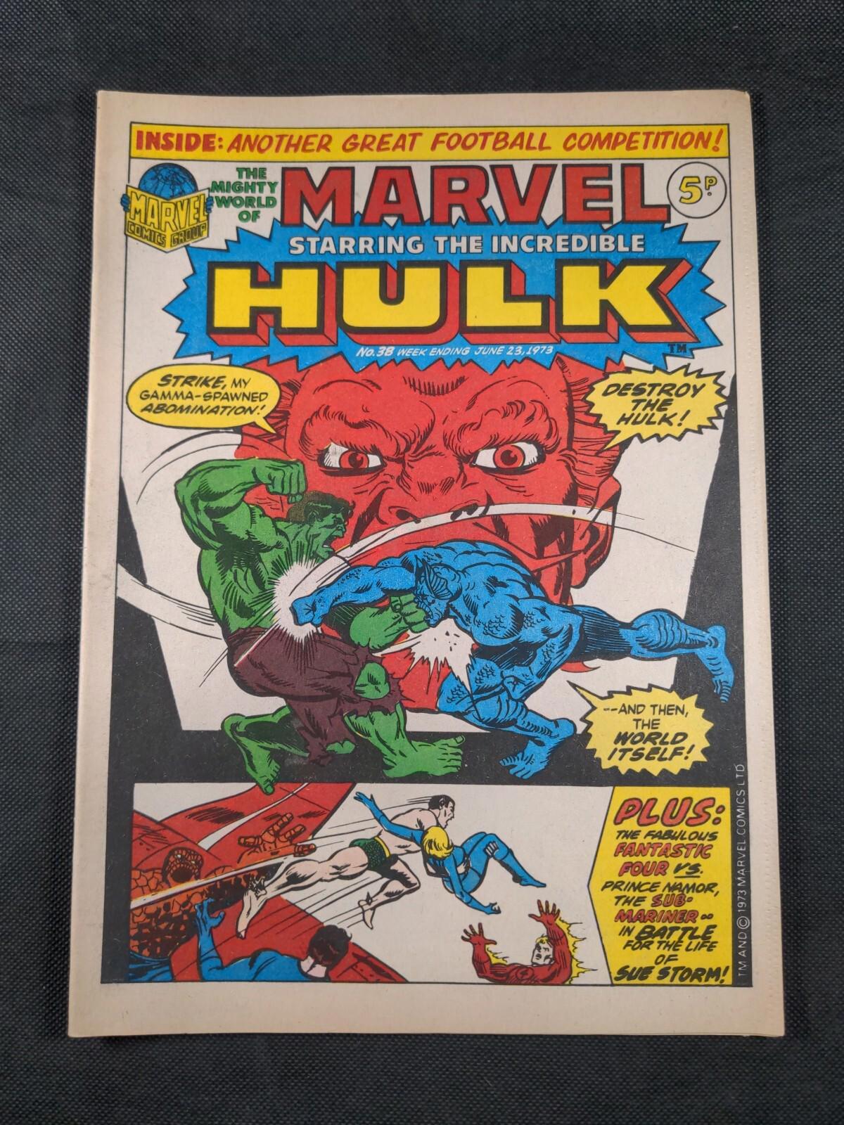 Mighty World of Marvel Issue No 38 June 1973 Vintage Marvel UK Comic