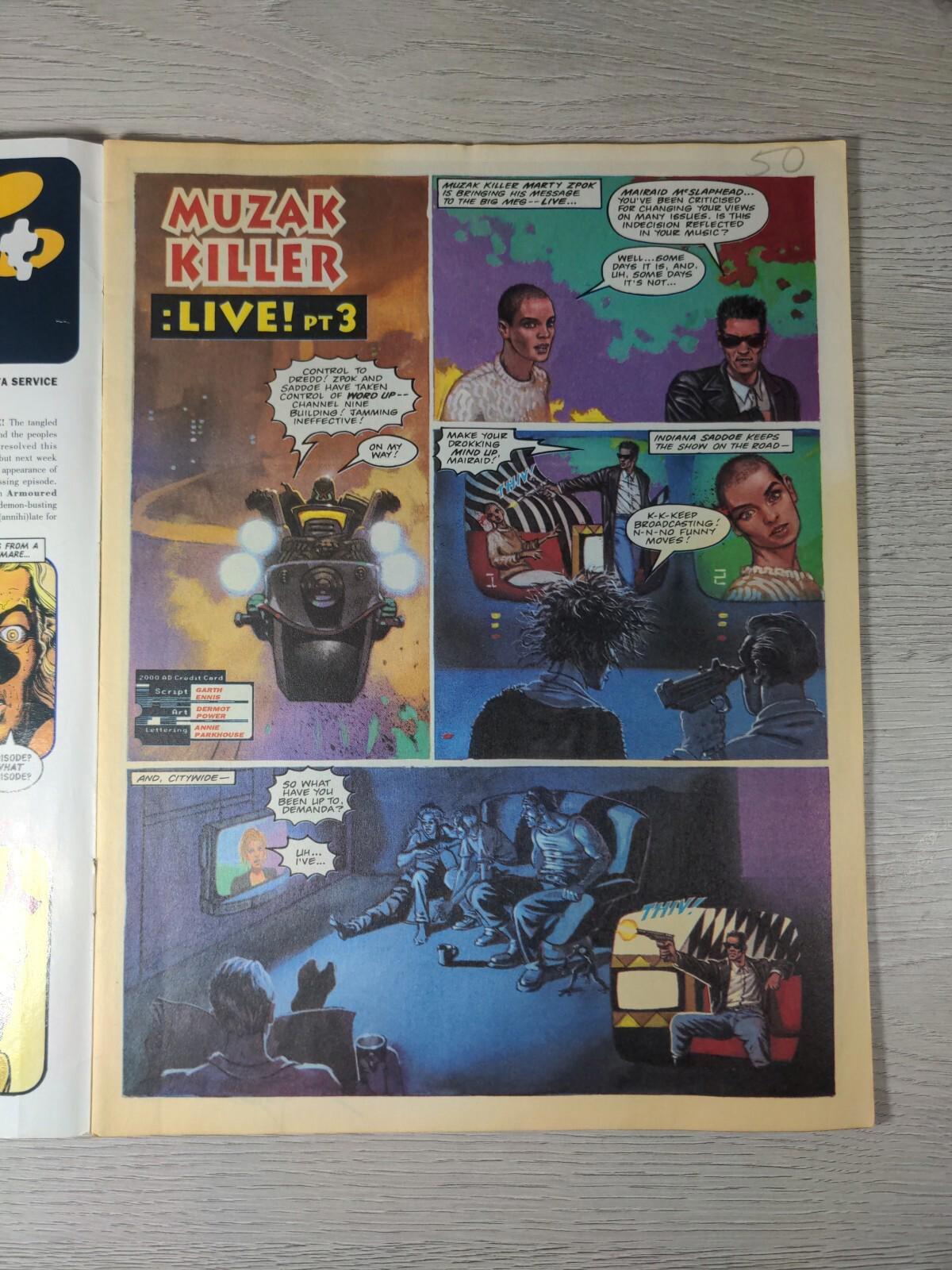 2000AD Featuring Judge Dread Larsens Last Stand Prog#839 June 1993 Vintage Comic - Retrorama UK