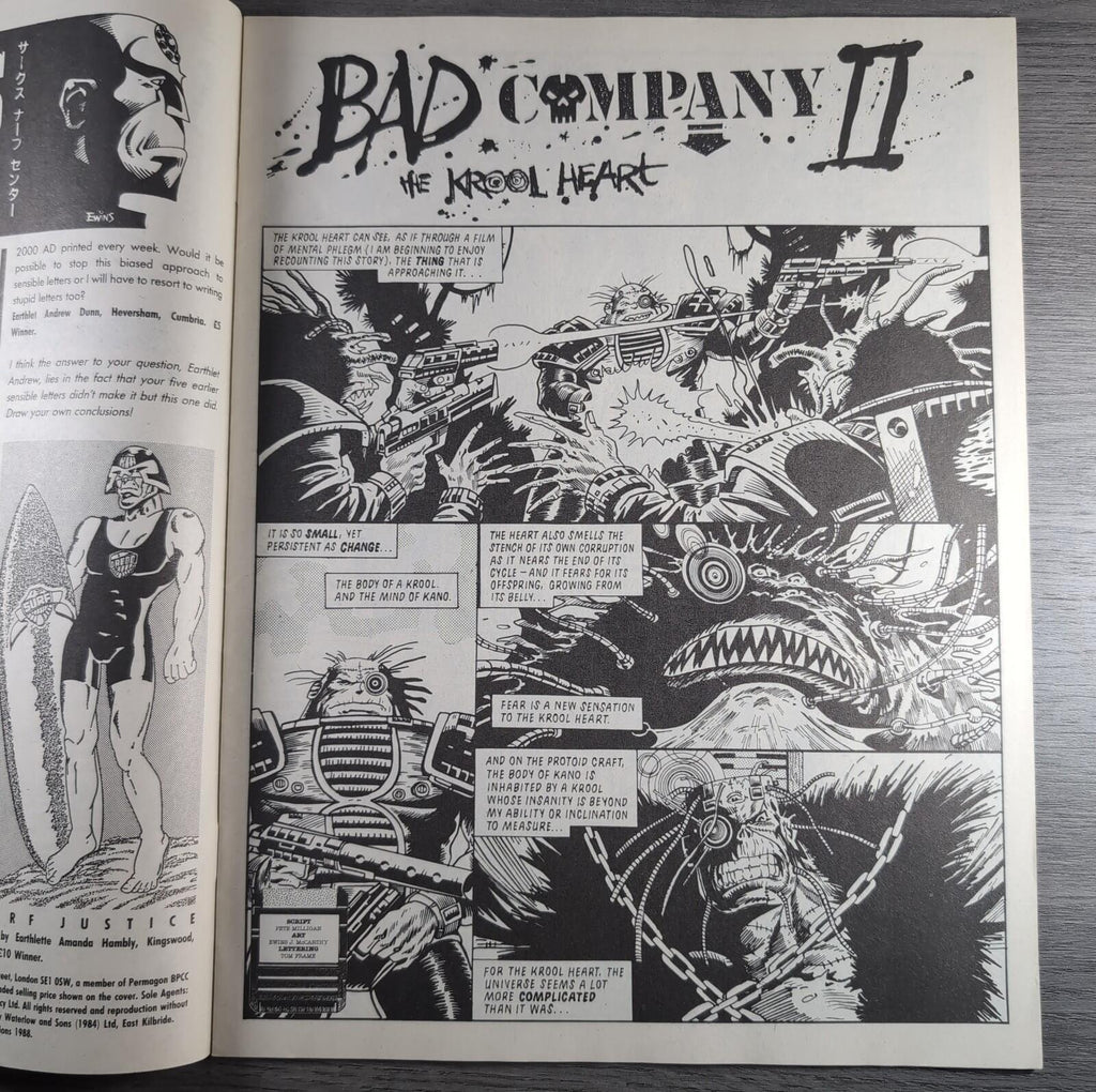 2000AD Prog 581 Featuring Judge Dredd 2nd July 1988 Vintage Comic