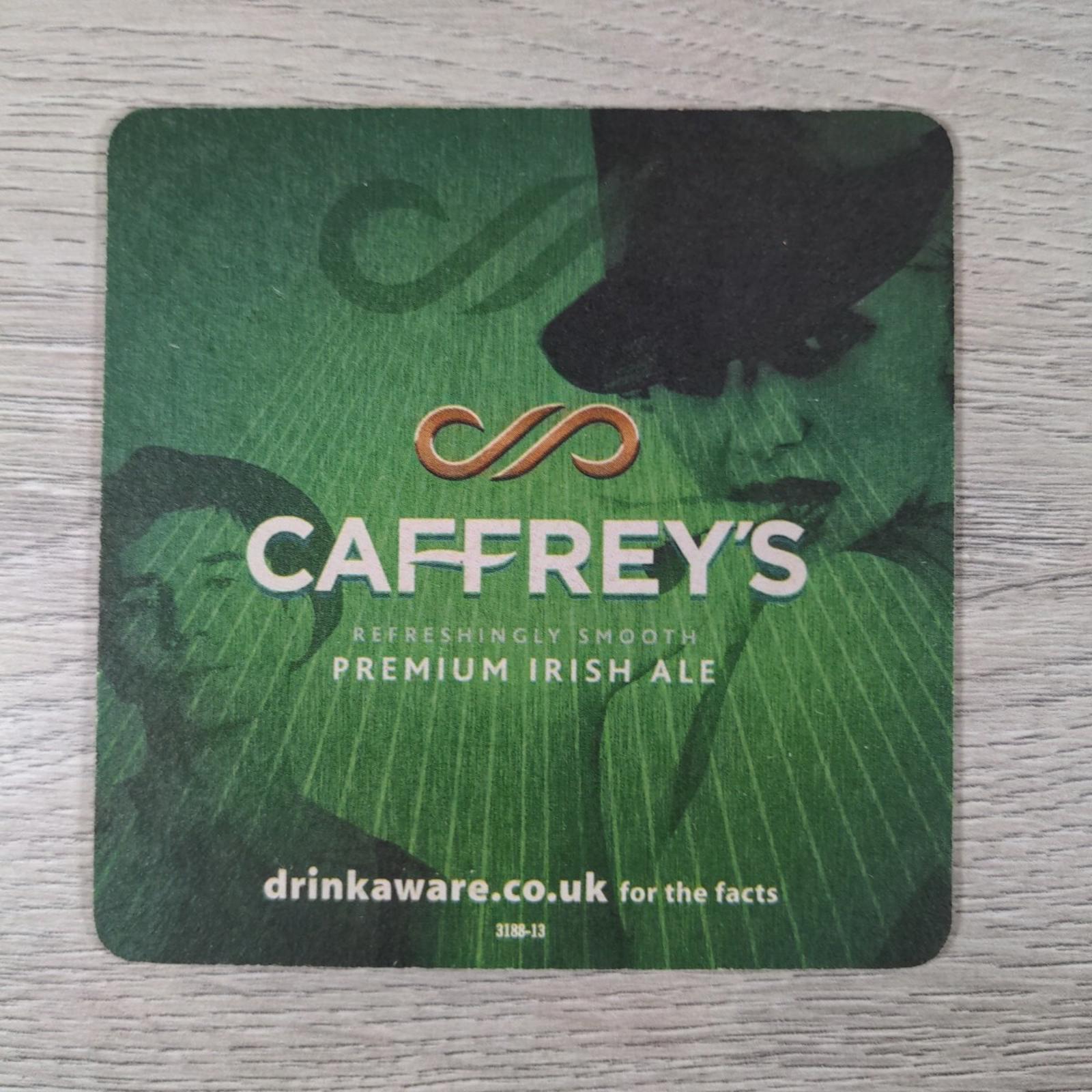 Caffreys 3 x Vintage Beer Mats Pub Bar Coaster Breweriana - Retrorama UK