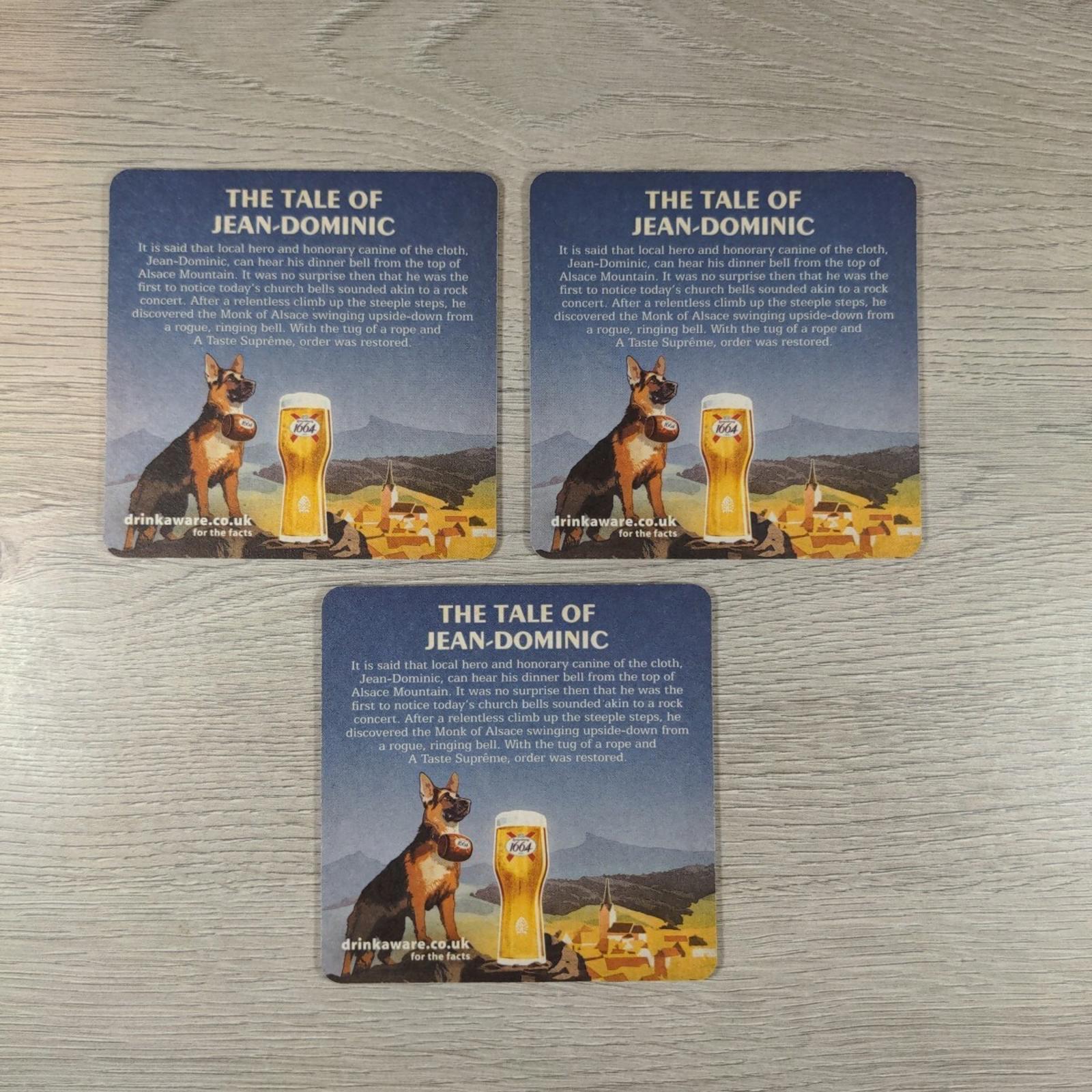 Kronenbourg 3 x Vintage Beer Mats Pub Bar Coaster Breweriana - Retrorama UK
