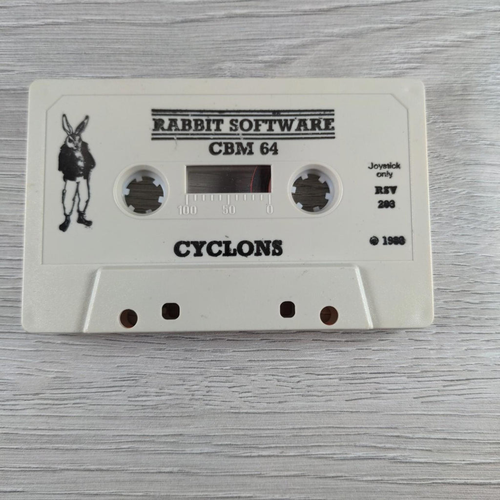 Cyclons Commodore 64 C64 Video Game Cassette Tested & Working