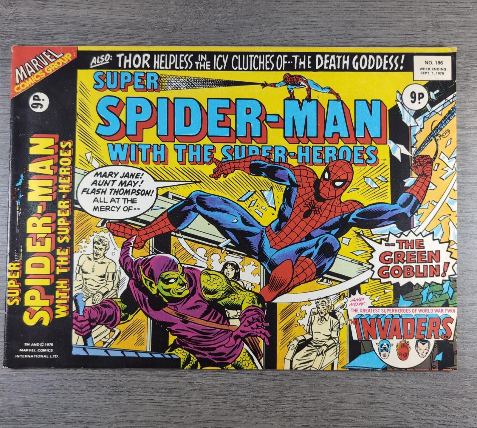 Super Spider-Man With The Super Heroes No. 186 Marvel Comics 1st September 1976