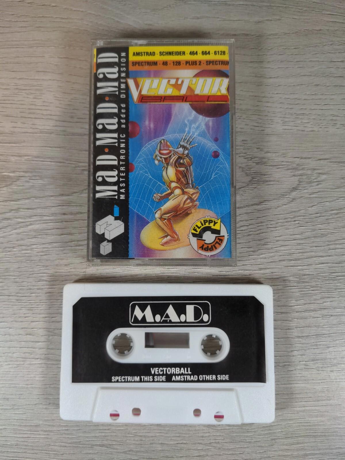 Vector Ball ZX Spectrum 48K 128K Game Cassette Tested & Working