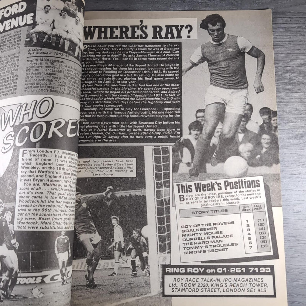 Roy of The Rovers 9th February 1985 Vintage Comic IPC Magazines