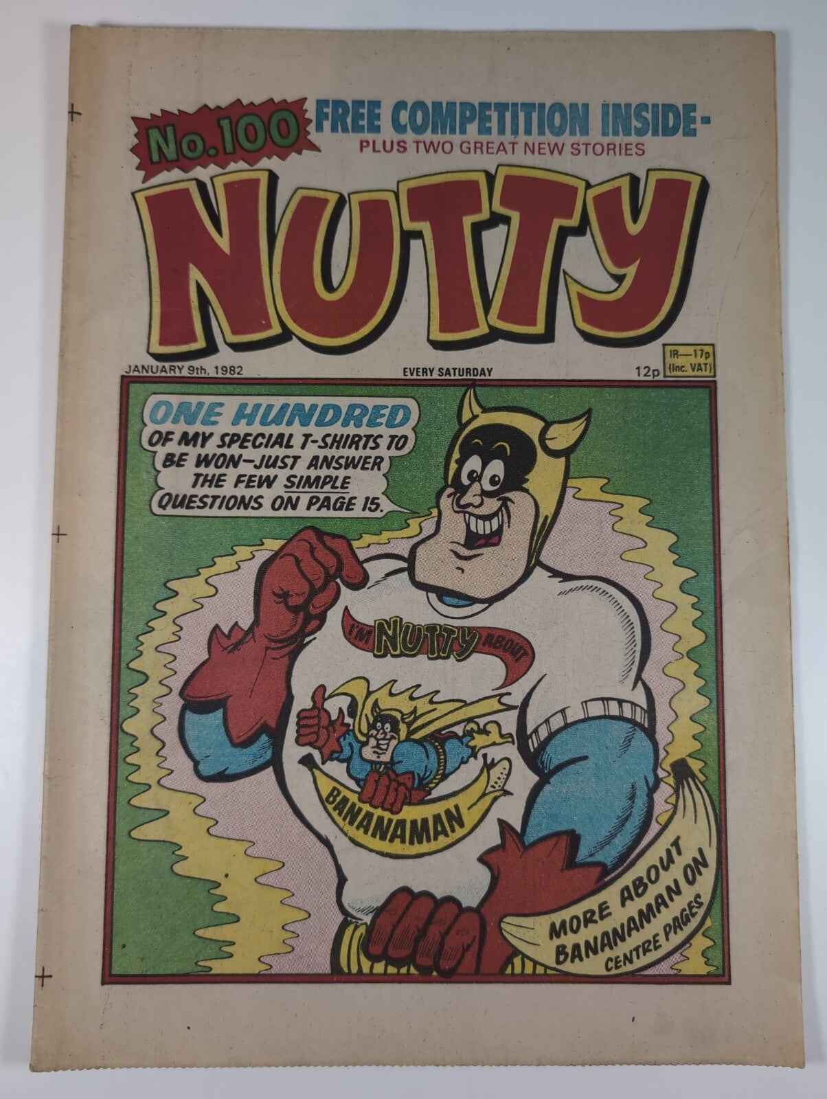 Nutty Comic Featuring Bananaman Issue No. 100 Jan 9th 1982 Vintage Retro Comic