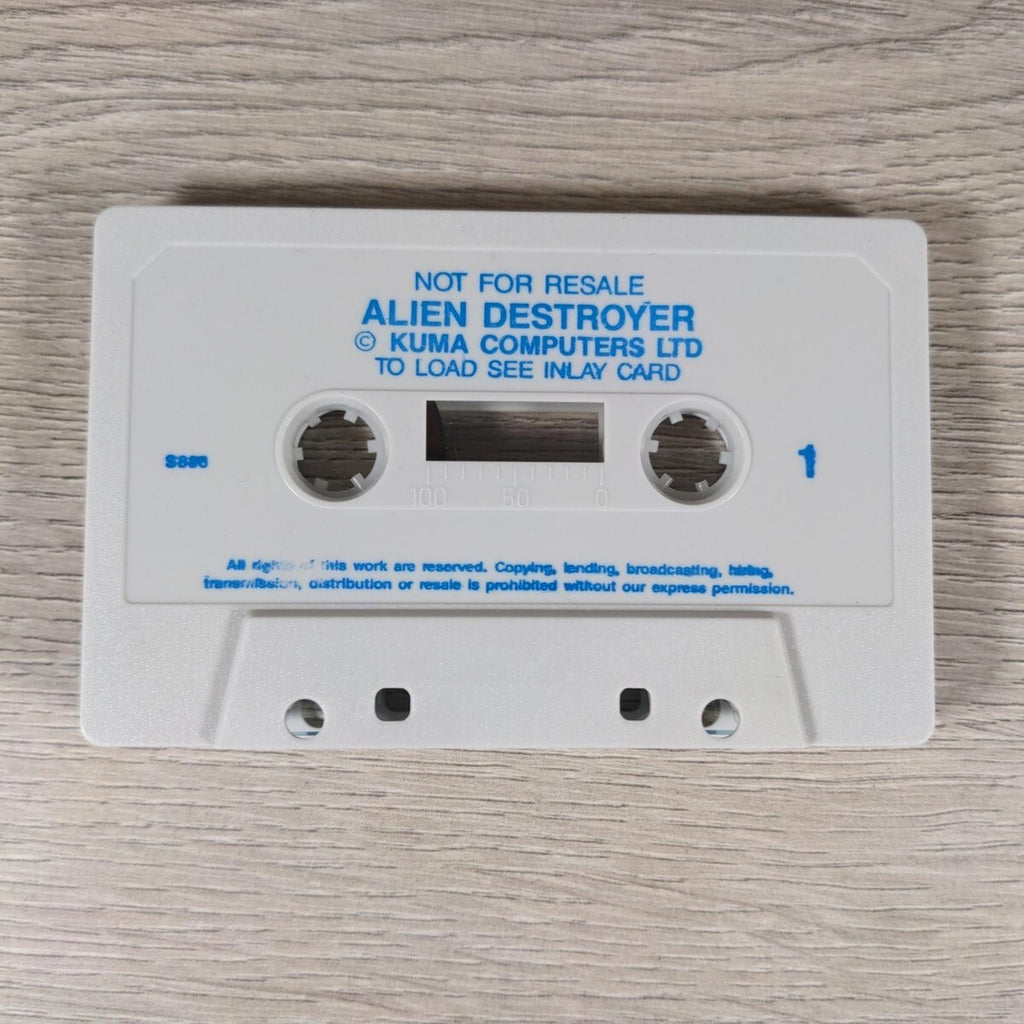 Alien Destroyer ZX Spectrum 48K Video Game Cassette Tested & Working