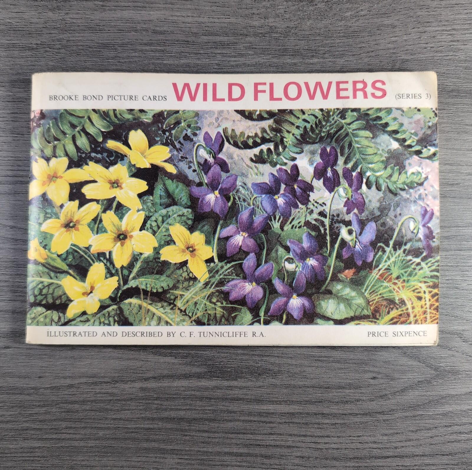 Brooke Bond Tea Picture Cards Album Wild Flowers Complete Set