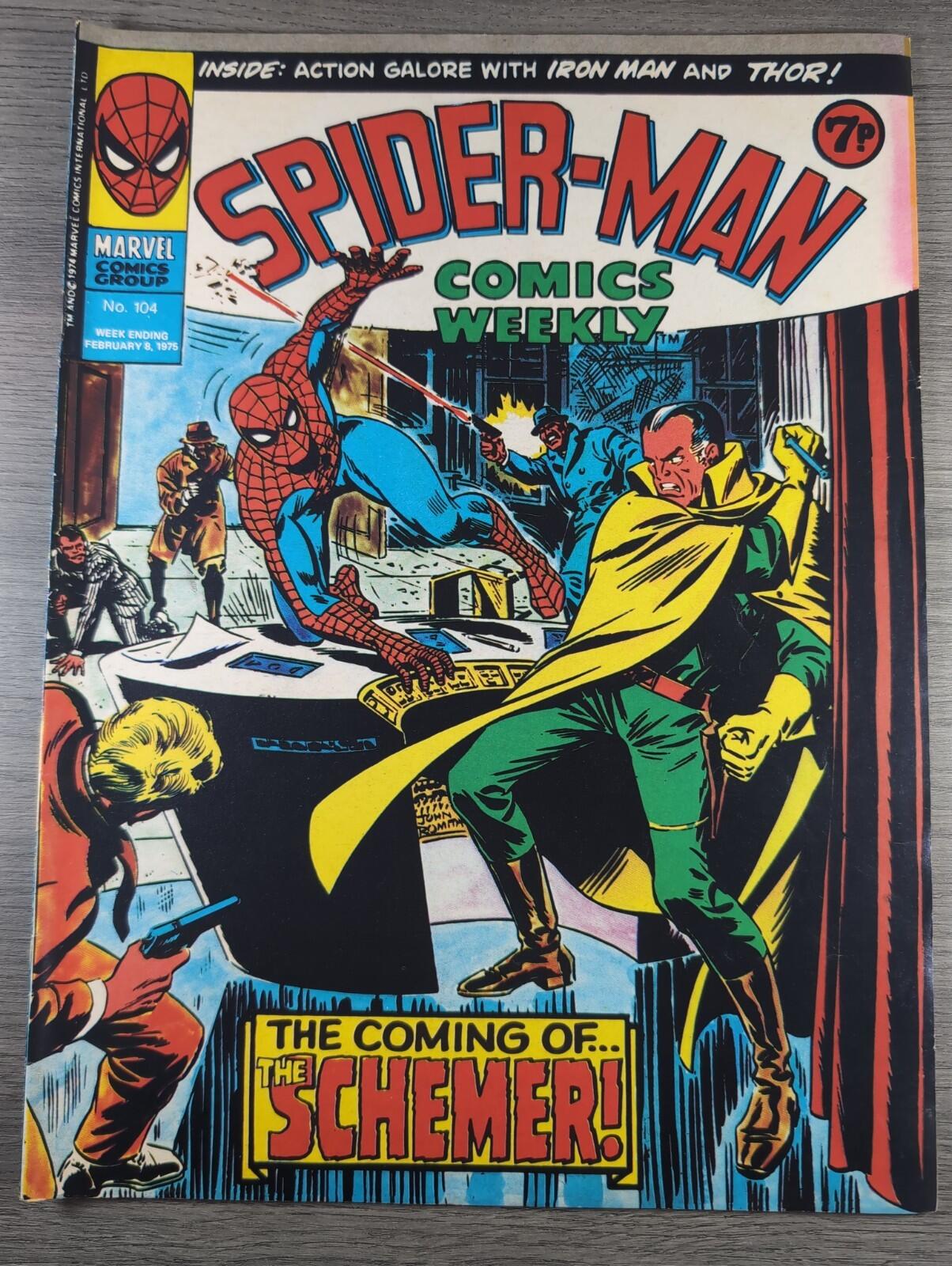 Spider-Man Comics Weekly No 104 Marvel Comics UK 8th February 1975 Vintage Comic