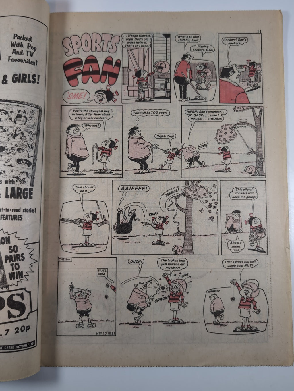 Nutty Comic Featuring Bananaman Issue No. 87 Oct 10th 1981 Vintage Retro Comic