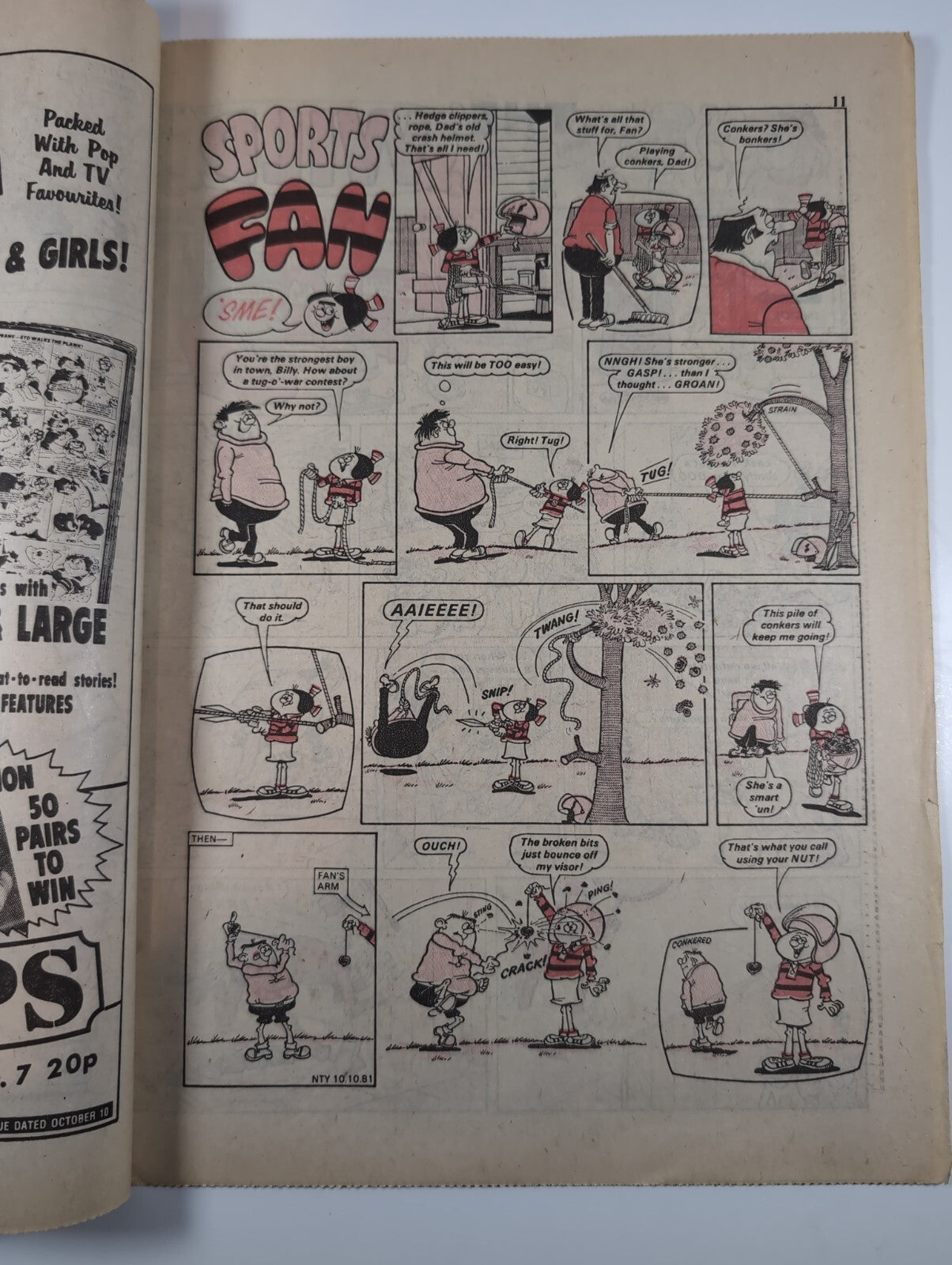 Nutty Comic Featuring Bananaman Issue No. 87 Oct 10th 1981 Vintage Retro Comic