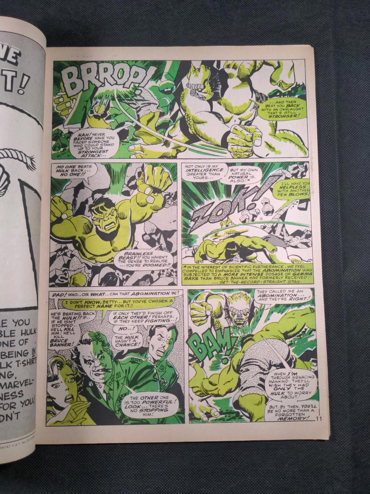 Mighty World of Marvel Issue No 38 June 1973 Vintage Marvel UK Comic