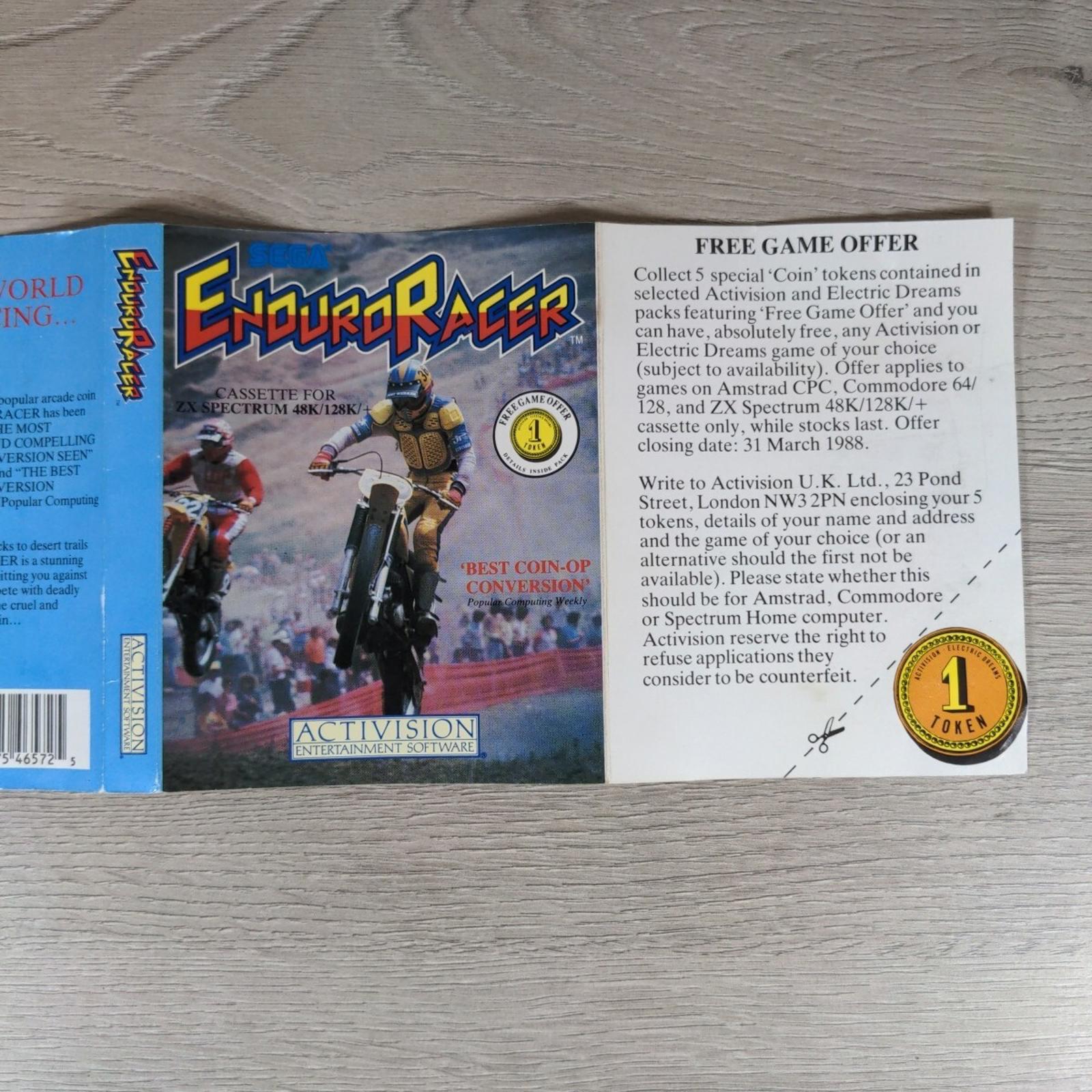 Enduro Racer ZX Spectrum 48K 128K Game Cassette Activision Tested & Working