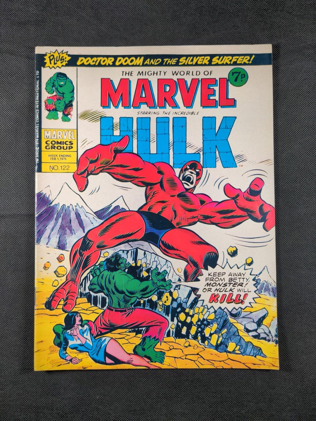 Mighty World of Marvel Issue No 122 February 1975 Vintage Marvel UK Comic - Retrorama UK