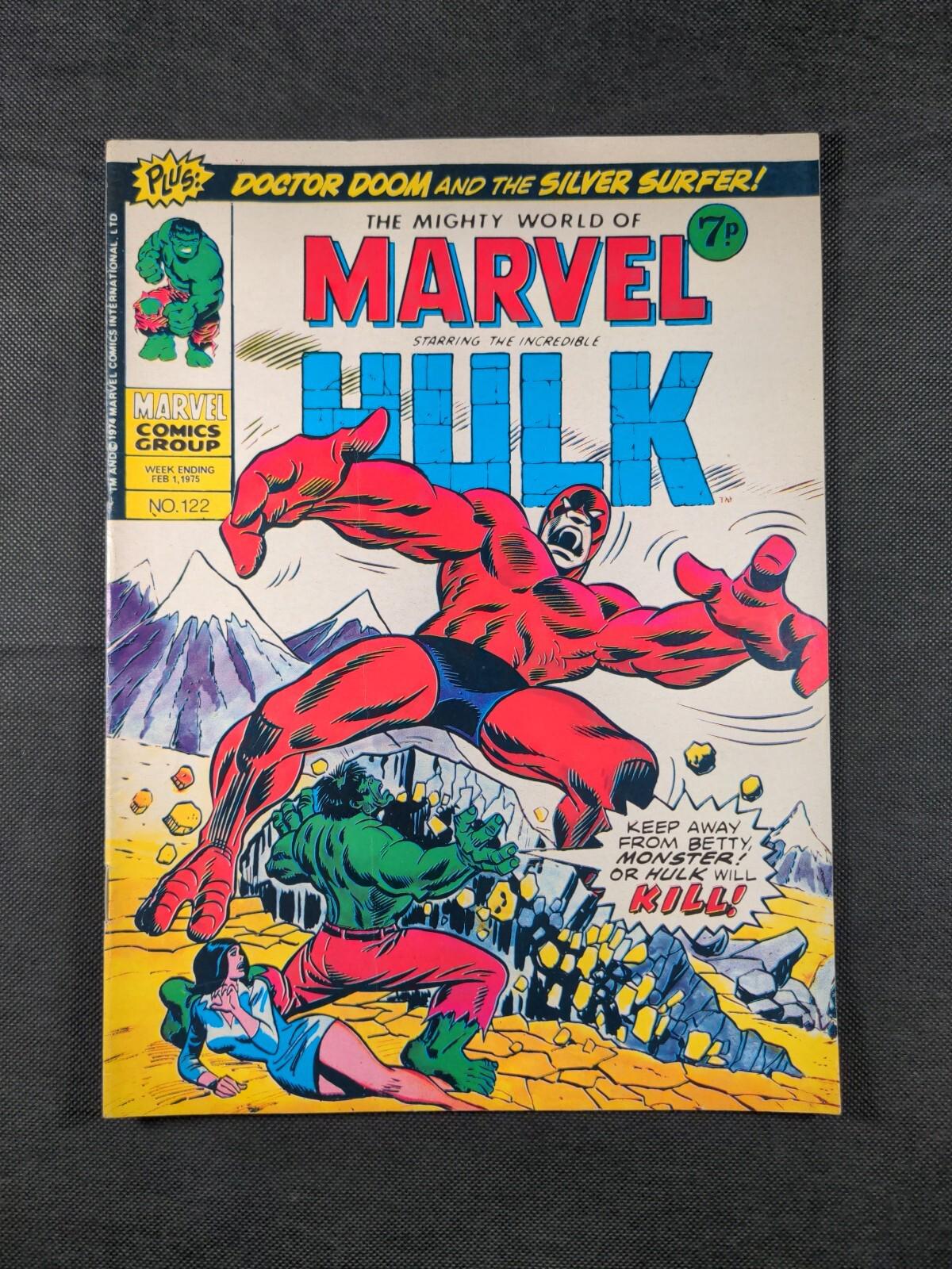 Mighty World of Marvel Issue No 122 February 1975 Vintage Marvel UK Comic