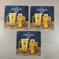 Fosters 3 x Beer Mats Pub Bar Coaster Breweriana - Retrorama UK