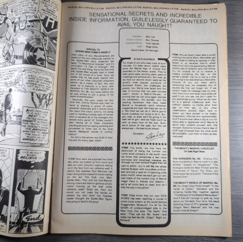 Spider-Man Comics Weekly No 76 Marvel Comics UK 27th July 1974 Vintage Comic