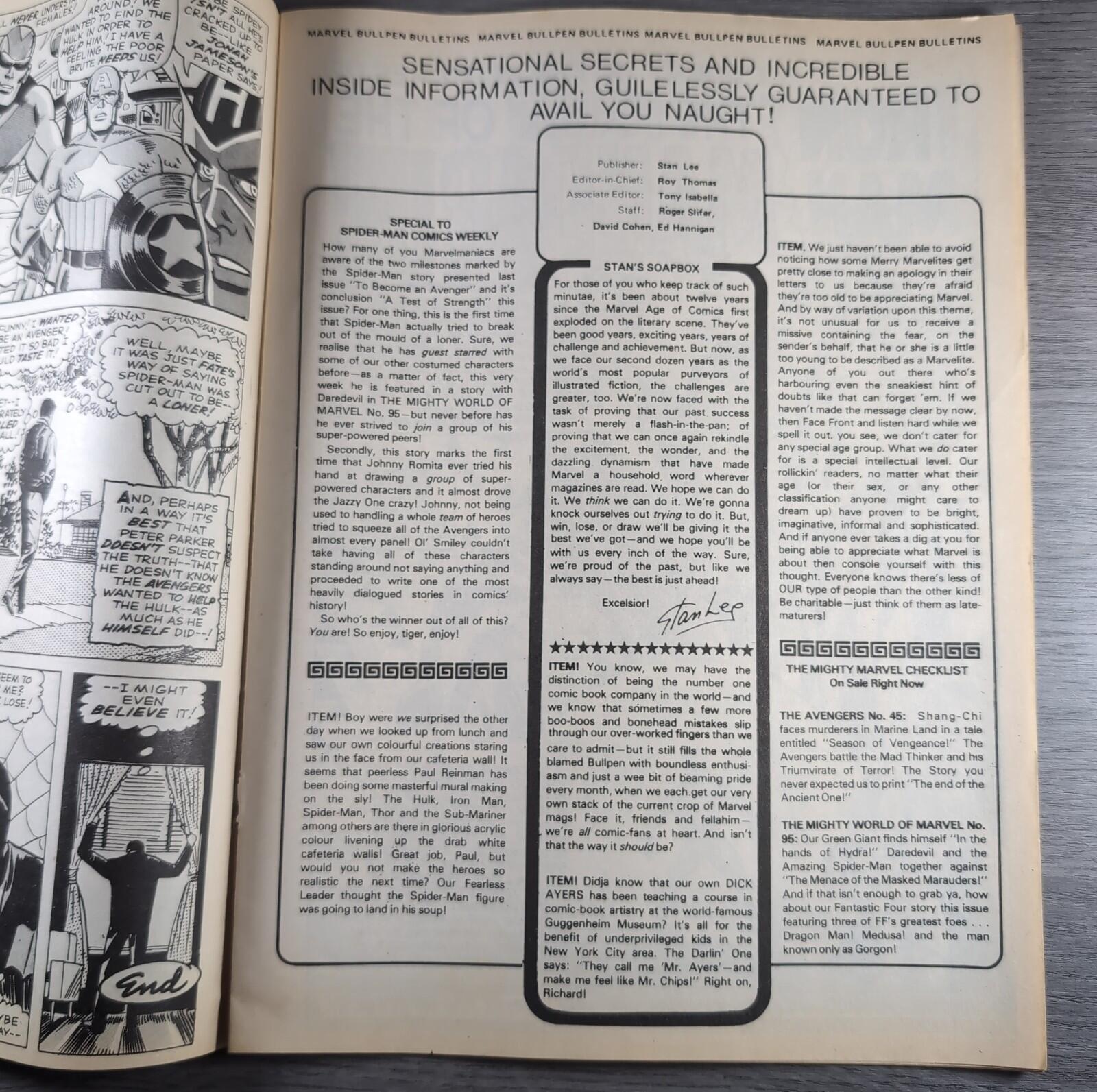 Spider-Man Comics Weekly No 76 Marvel Comics UK 27th July 1974 Vintage Comic
