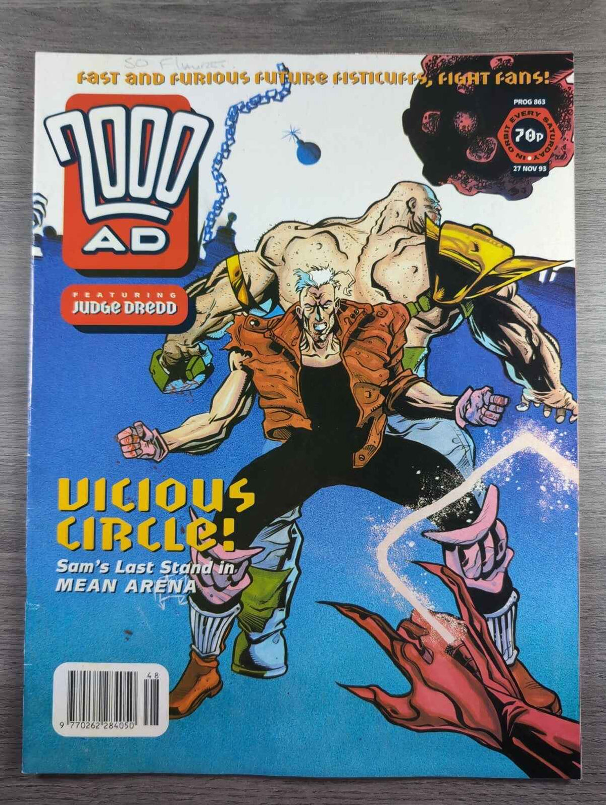 2000AD Prog 863 Featuring Judge Dredd Comic 27th Nov 1993 Vintage Retro Comic
