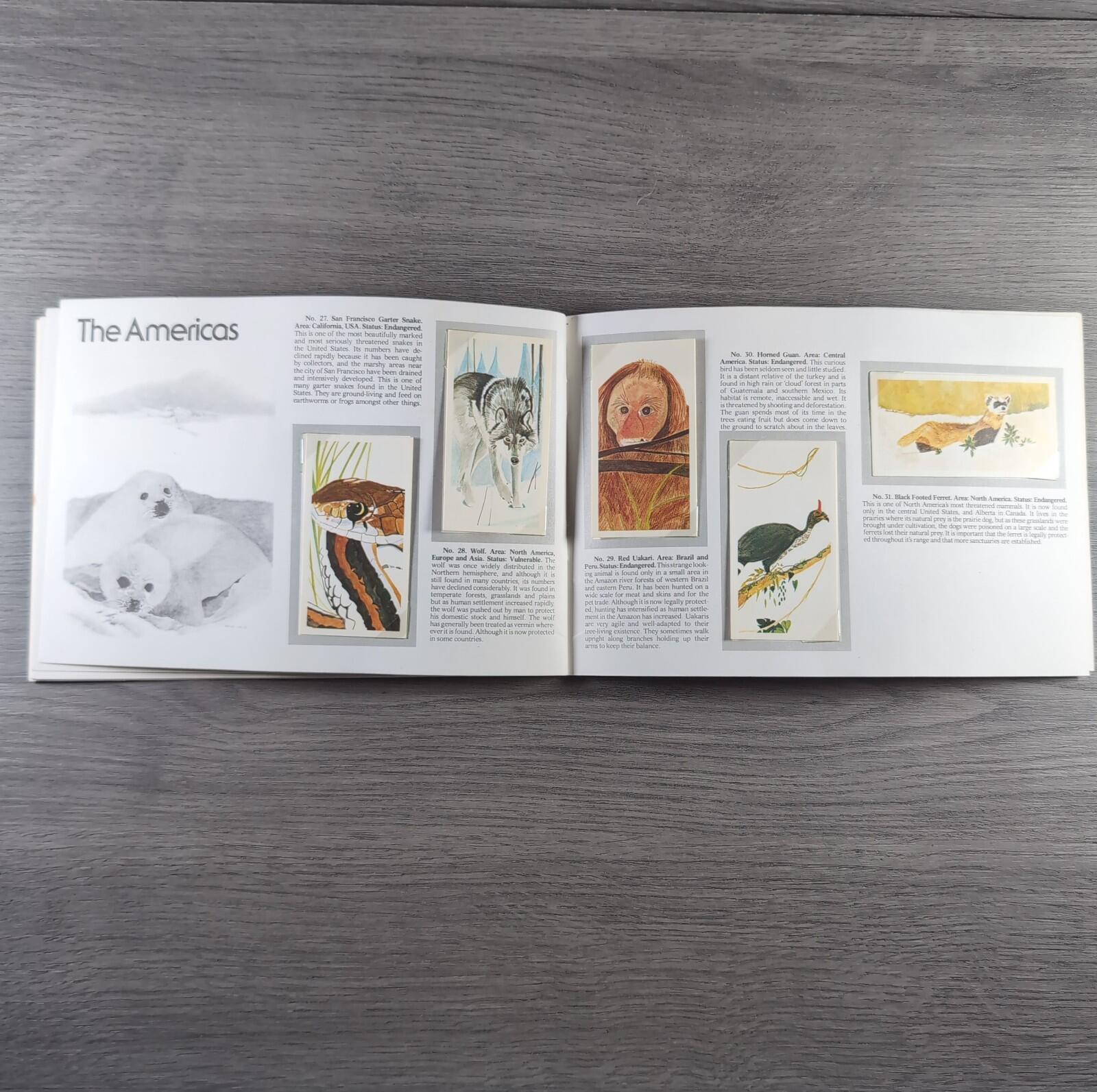 Brooke Bond Tea Picture Cards Album Vanishing Wildlife Complete Set