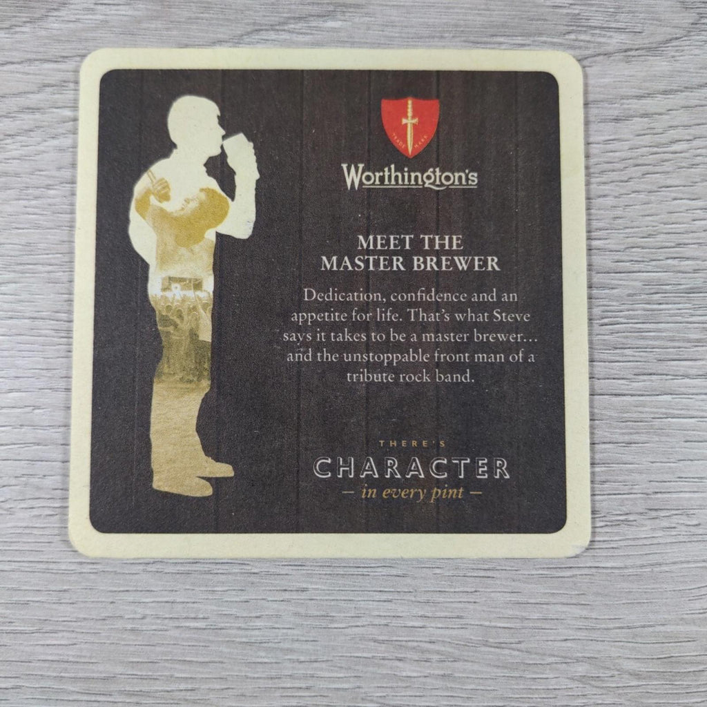 Worthingtons 3 x Vintage Beer Mats Pub Bar Coaster Breweriana - Retrorama UK