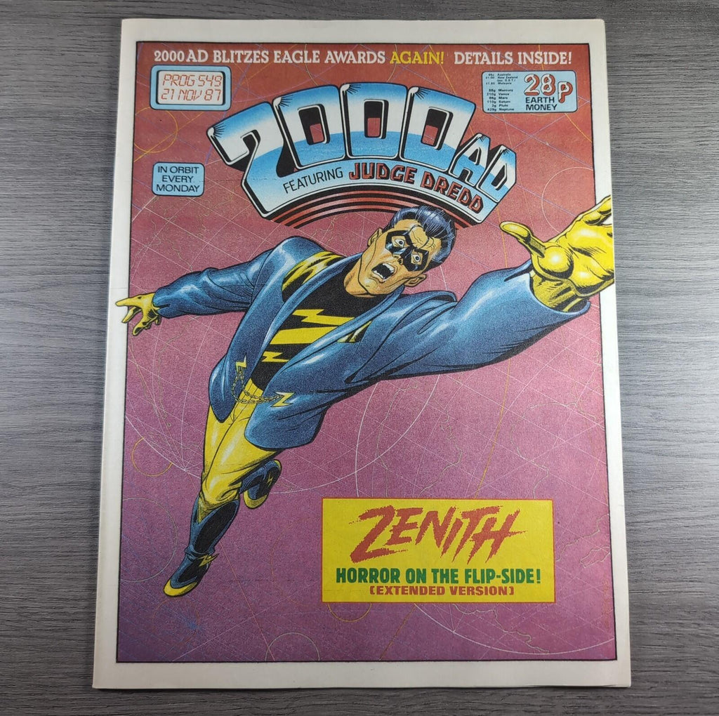 2000AD Prog 549 Featuring Judge Dredd 21st November 1987 Vintage Comic