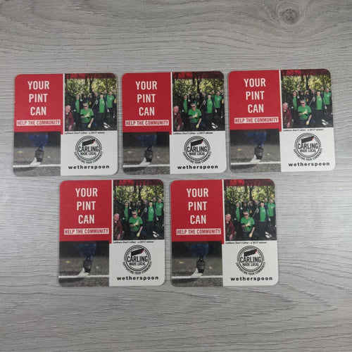 Carling 5 x Vintage Beer Mats Pub Bar Coaster Breweriana - Retrorama UK