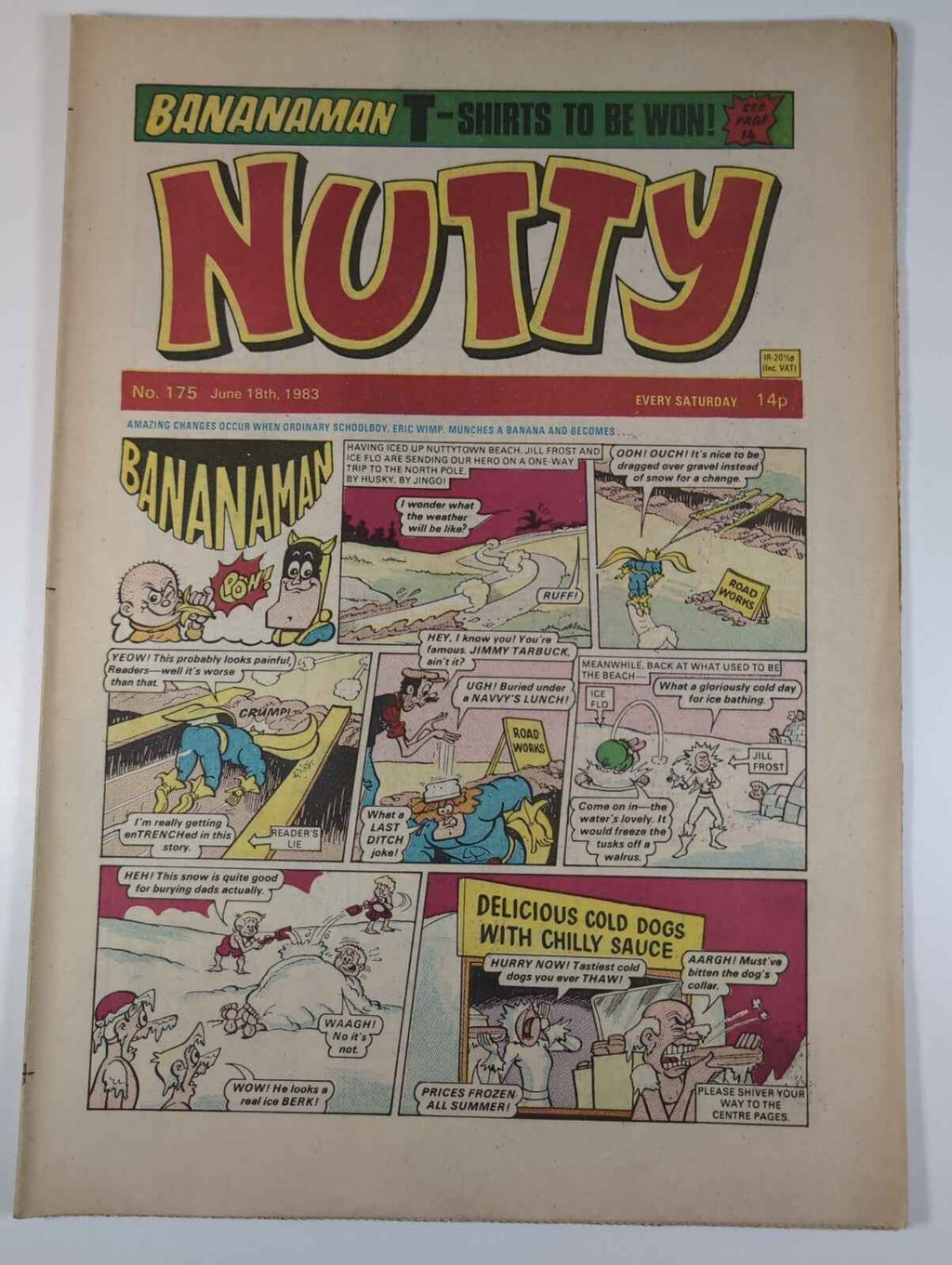 Nutty Comic Featuring Bananaman Issue No. 175 June 18th 1983 Vintage Retro Comic
