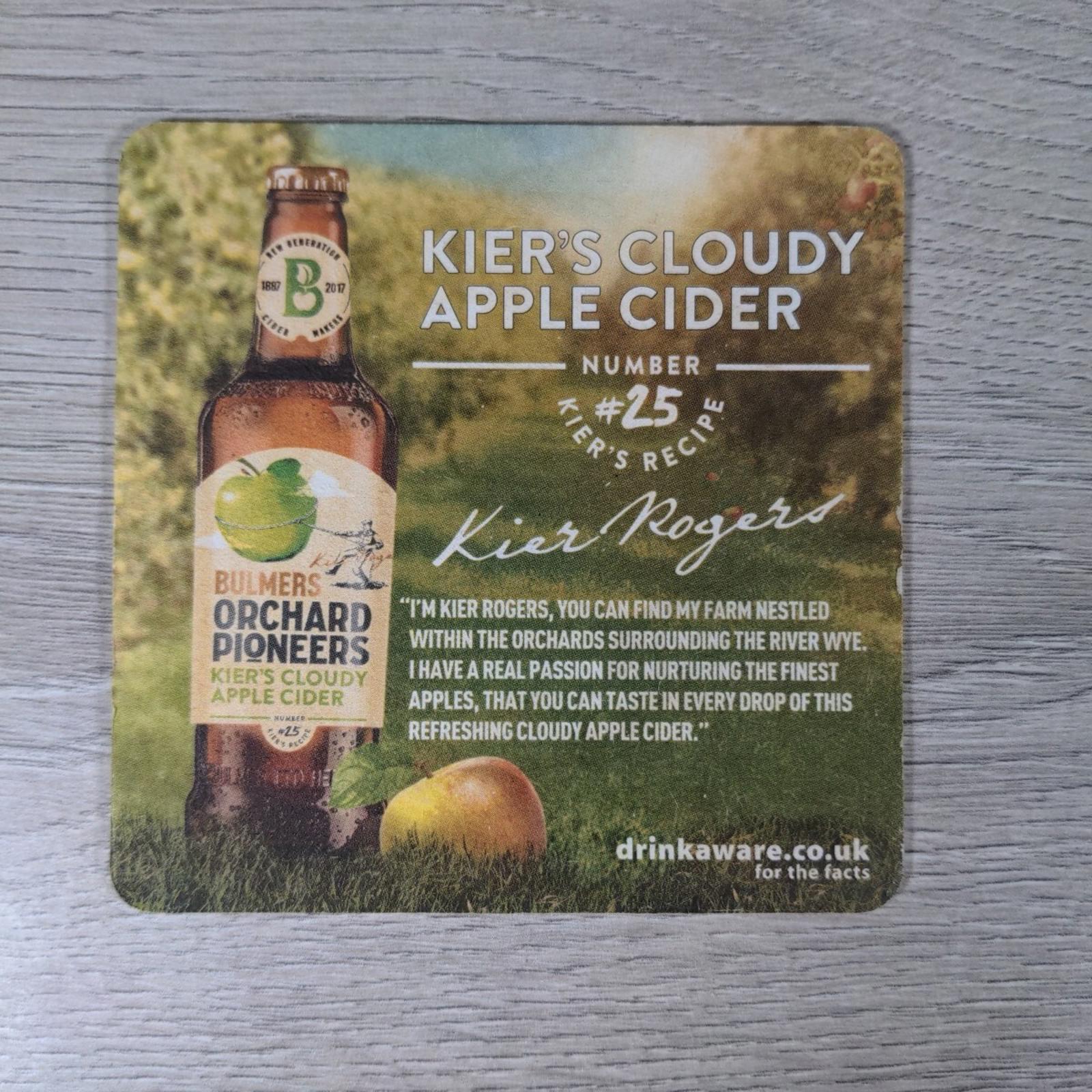 Bulmers 4 x Vintage Beer Mats Pub Bar Coaster Breweriana - Retrorama UK