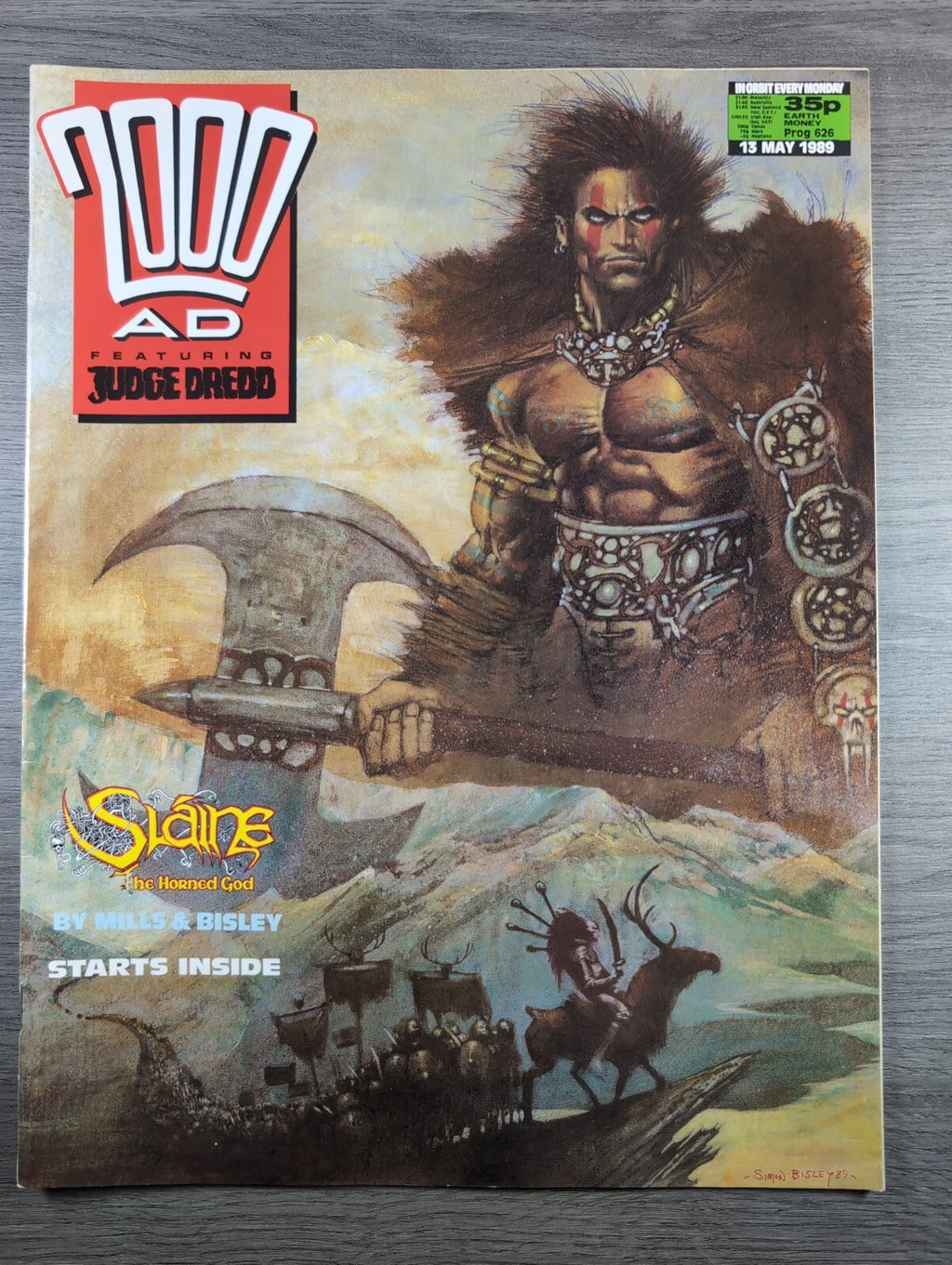 2000AD Prog 626 Featuring Judge Dread Comic 13th May 1989 Vintage Retro Comic