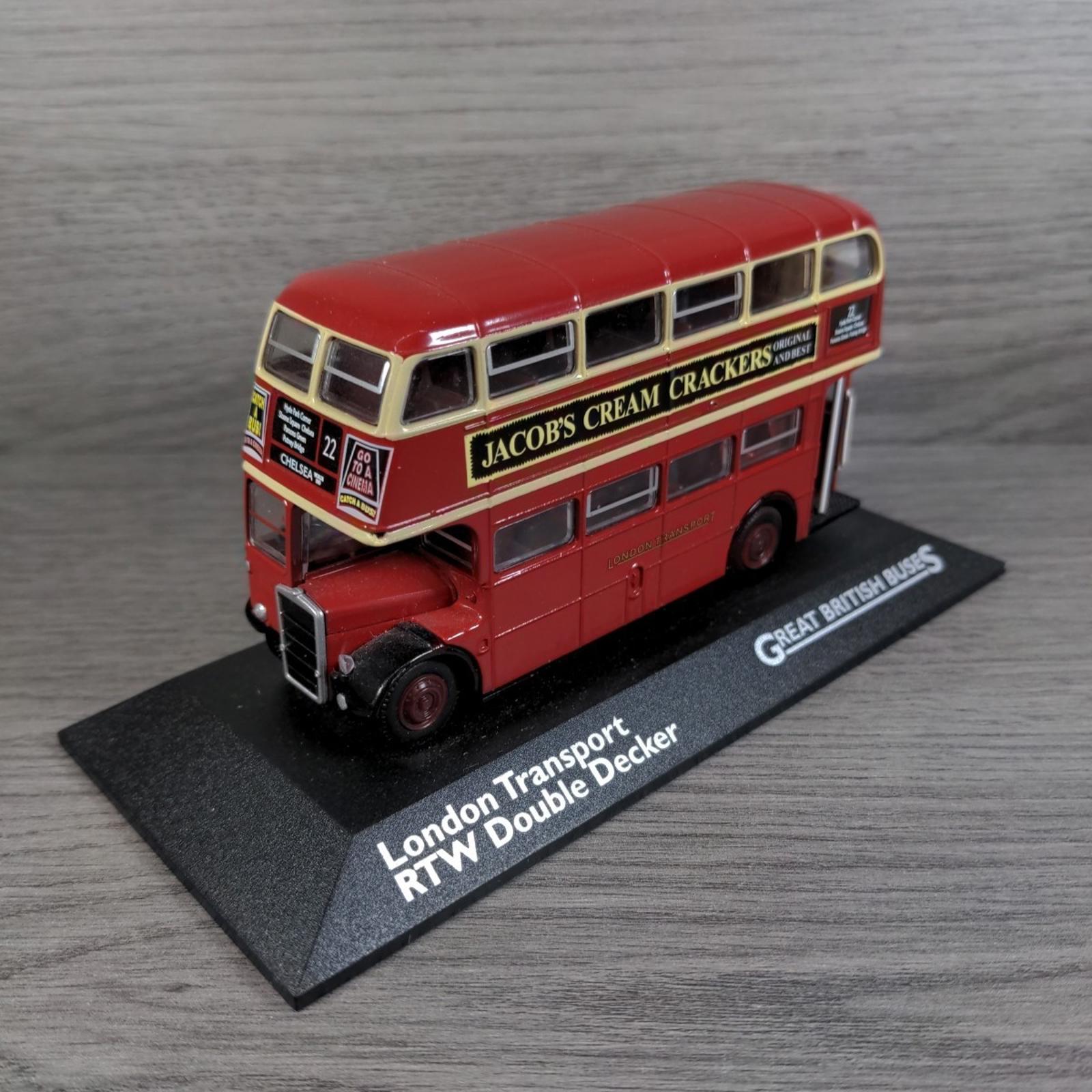 Atlas Editions London Transport RTW Double Decker Bus 1:76 Scale Die-Cast Model