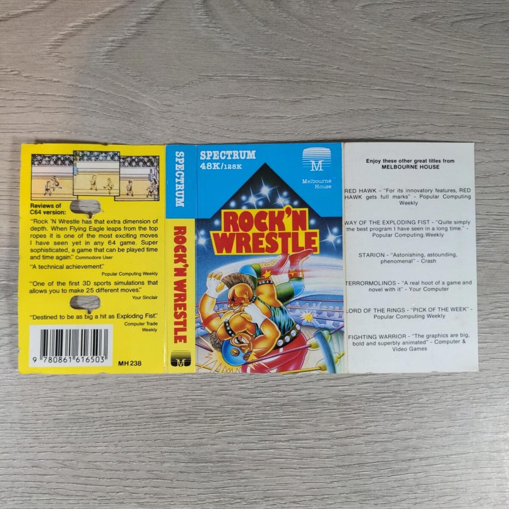 Rock N Wrestle ZX Spectrum 48K 128K Video Game Cassette Tested & Working