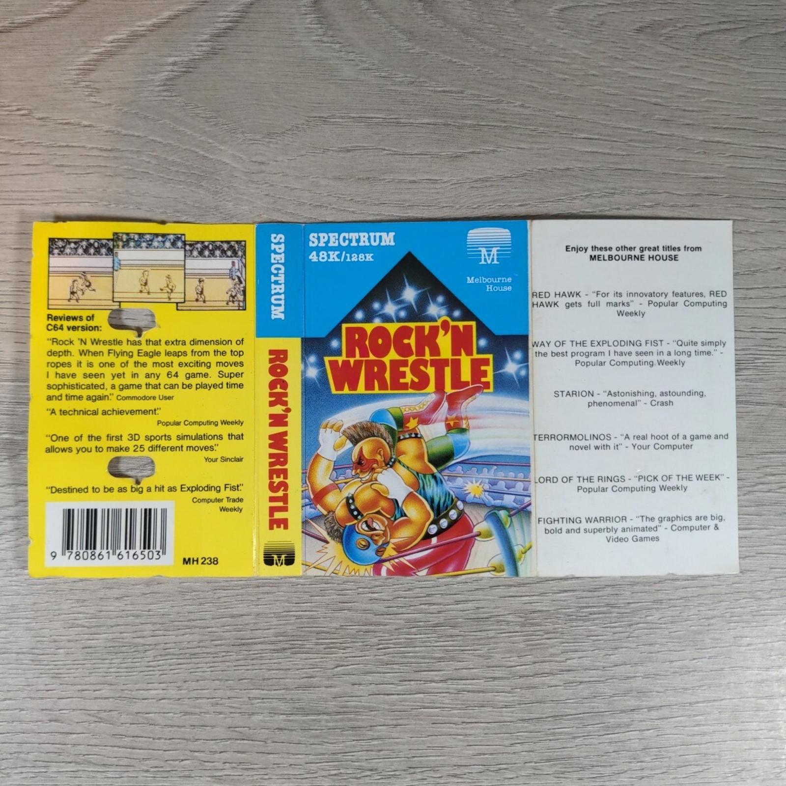 Rock N Wrestle ZX Spectrum 48K 128K Video Game Cassette Tested & Working