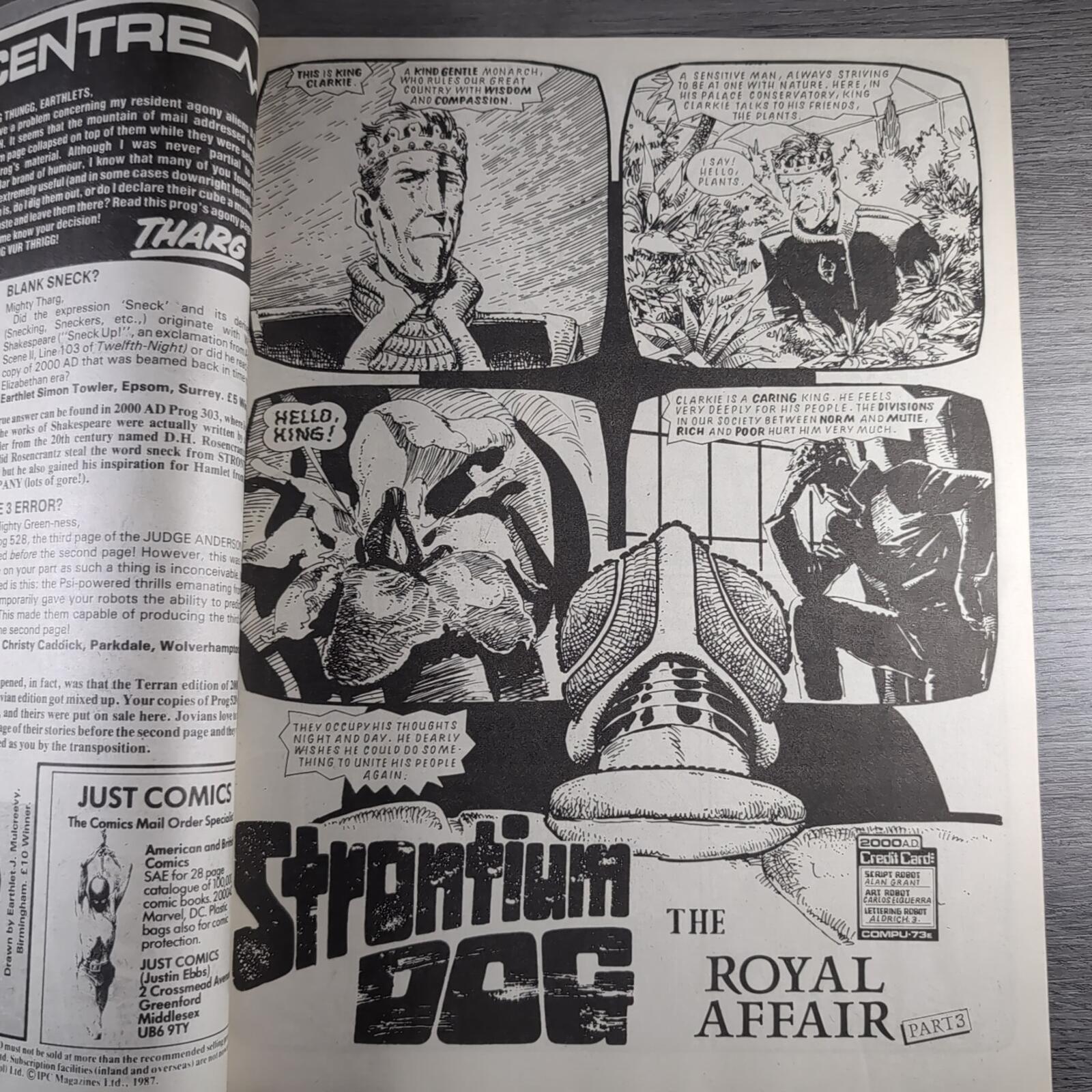 2000AD Prog 534 Featuring Judge Dredd 8th August 1987 Vintage Comic