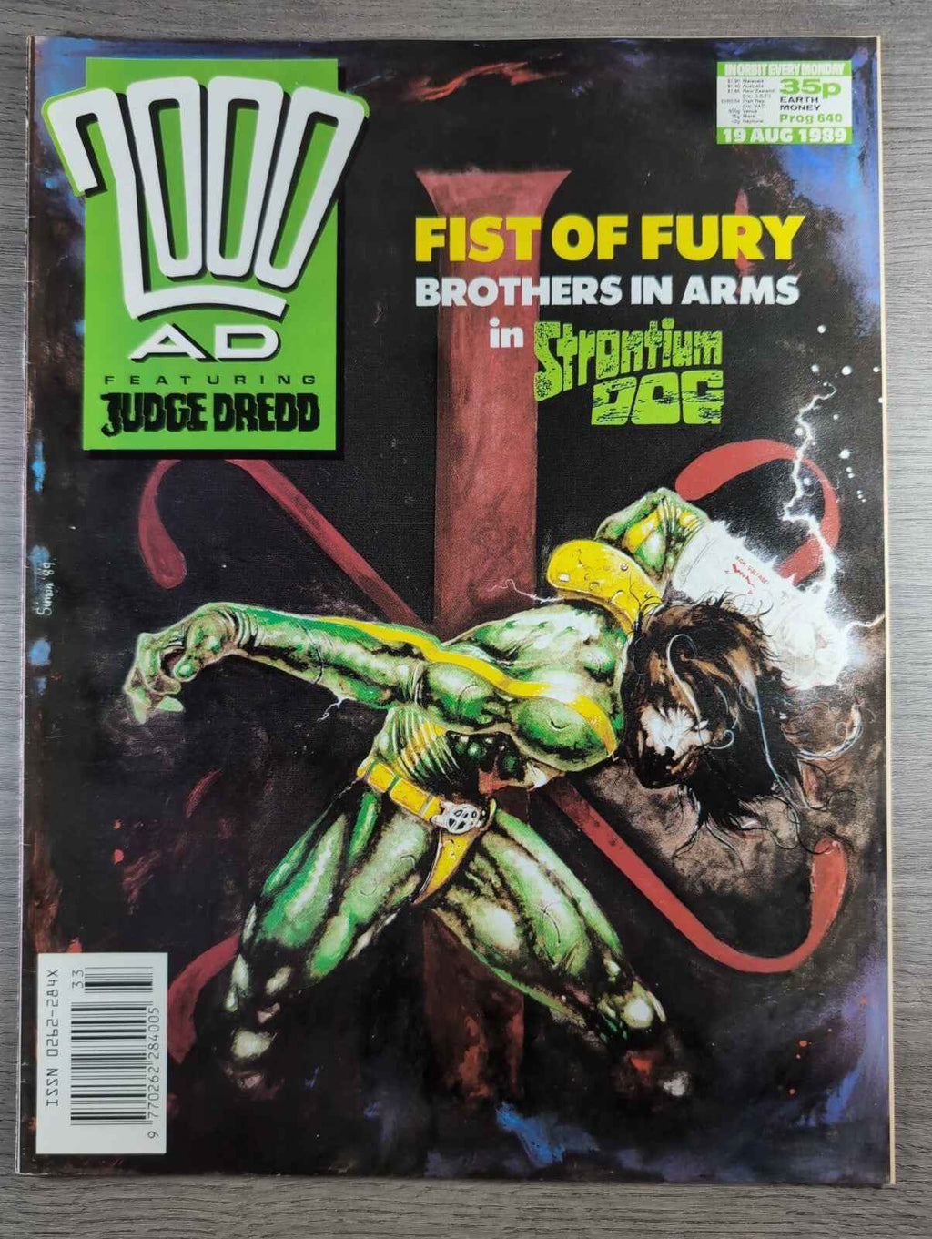 2000AD Prog 640 Featuring Judge Dread Comic 19th Aug 1989 Vintage Retro Comic